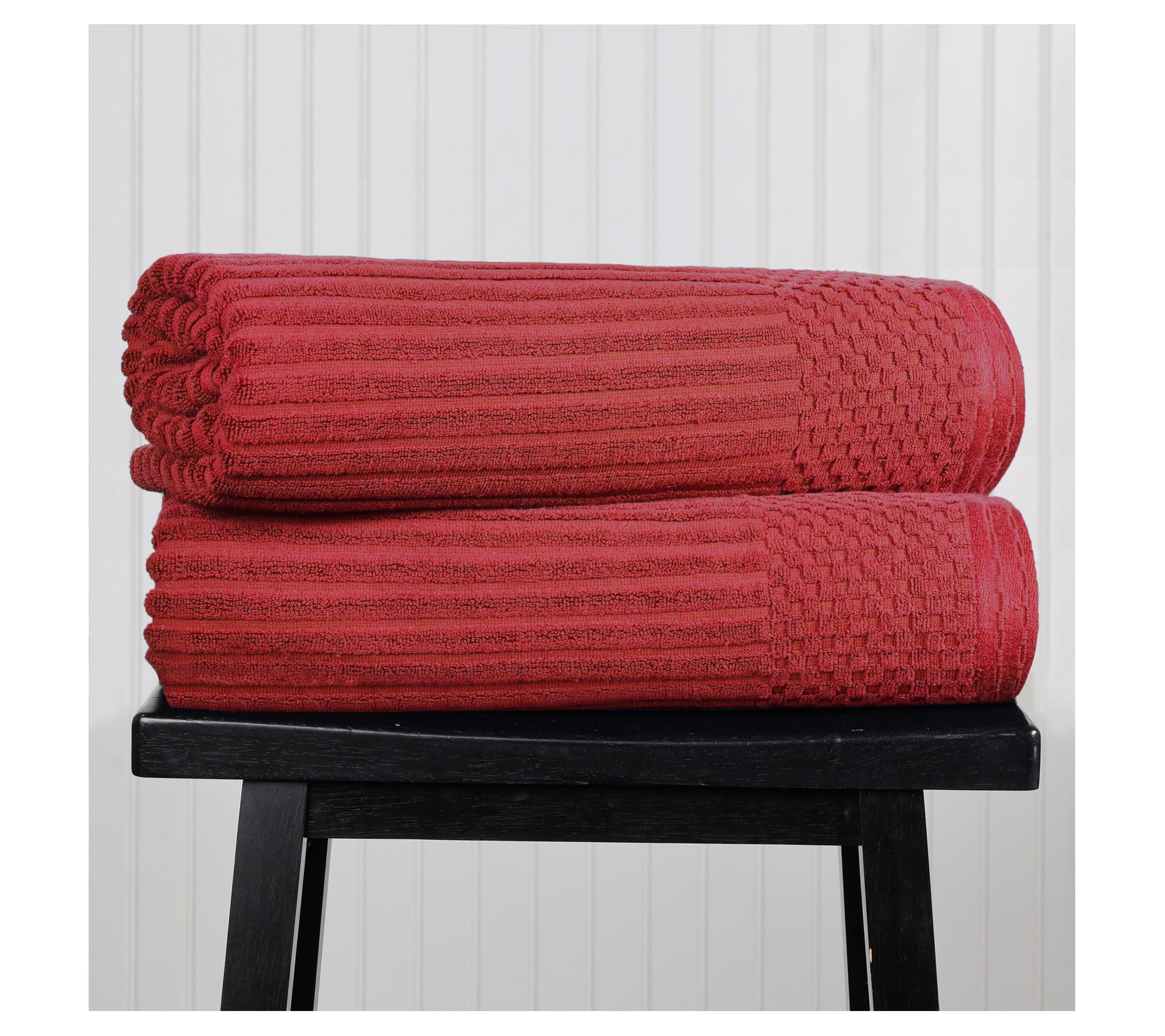 Superior Cotton Absorbent 2-Piece Textured BathSheet Set