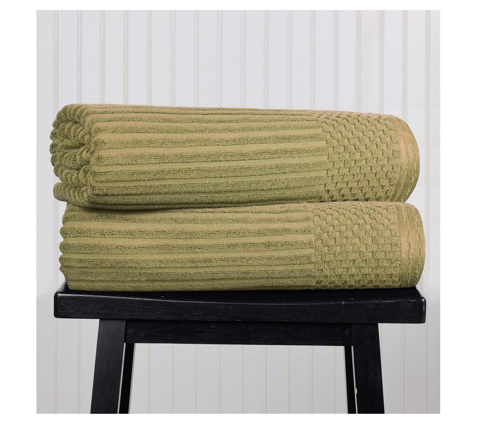 Superior Cotton Absorbent 2-Piece Textured BathSheet Set