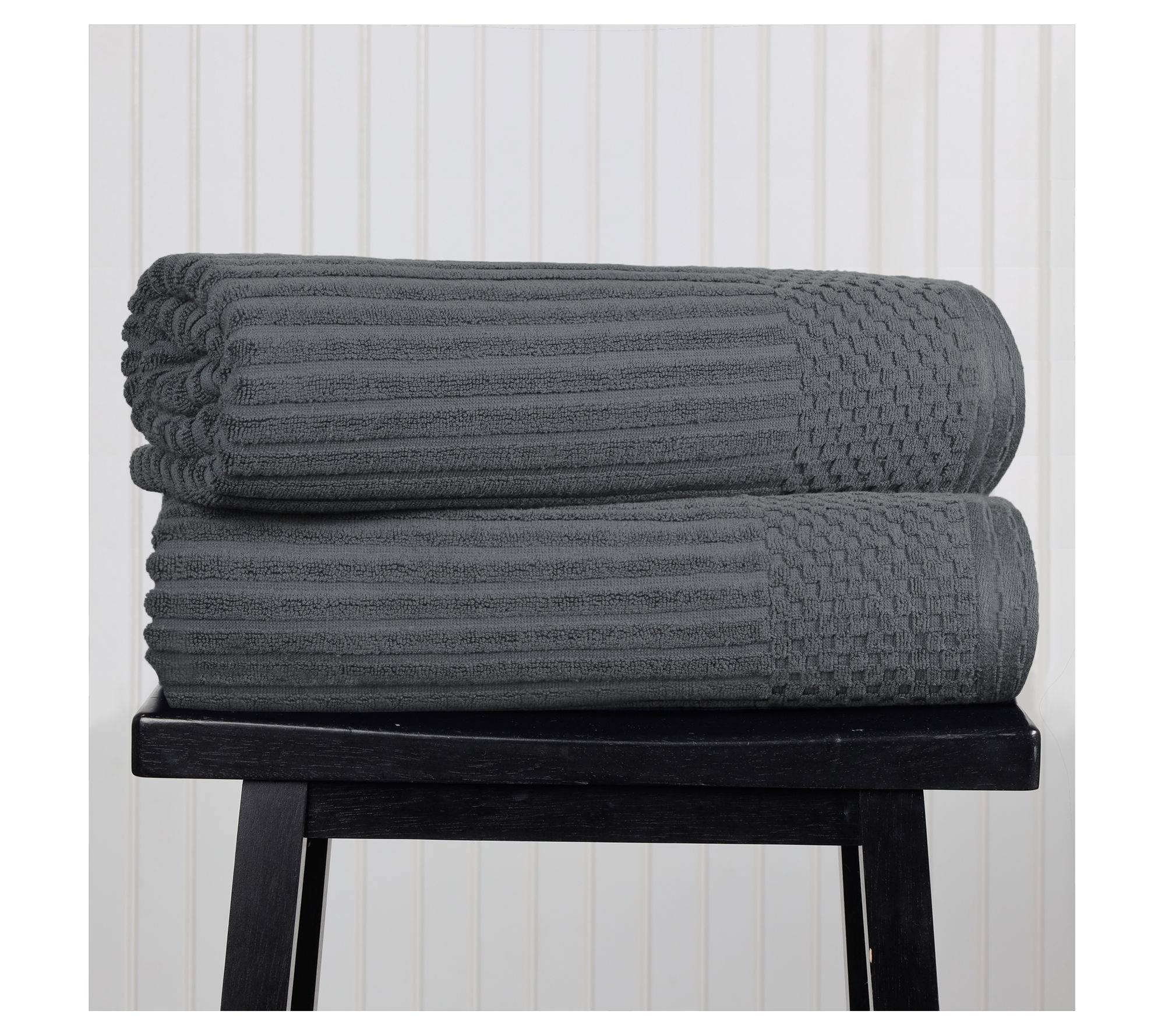 Superior Cotton Absorbent 2-Piece Textured BathSheet Set