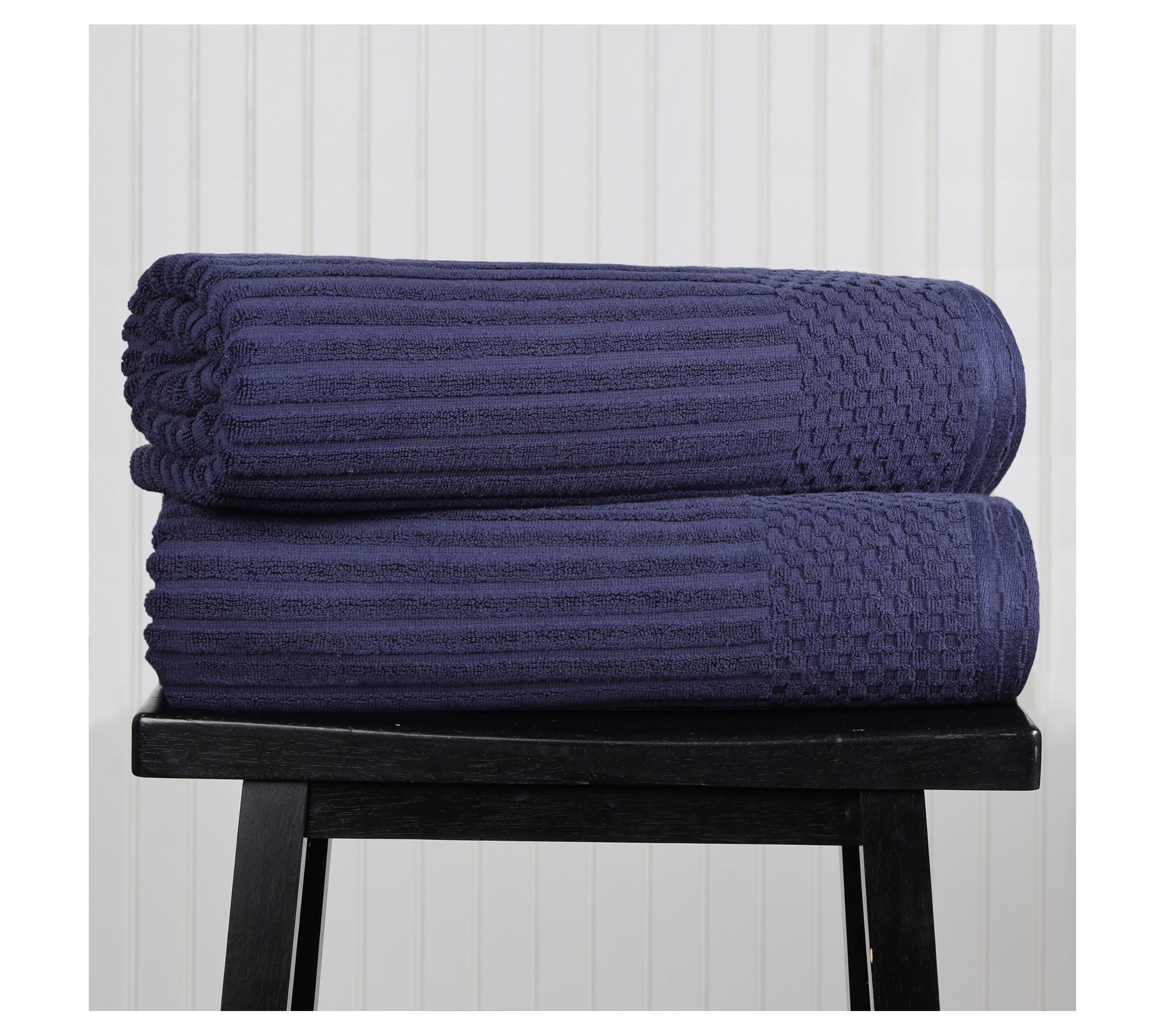 Superior Cotton Absorbent 2-Piece Textured BathSheet Set
