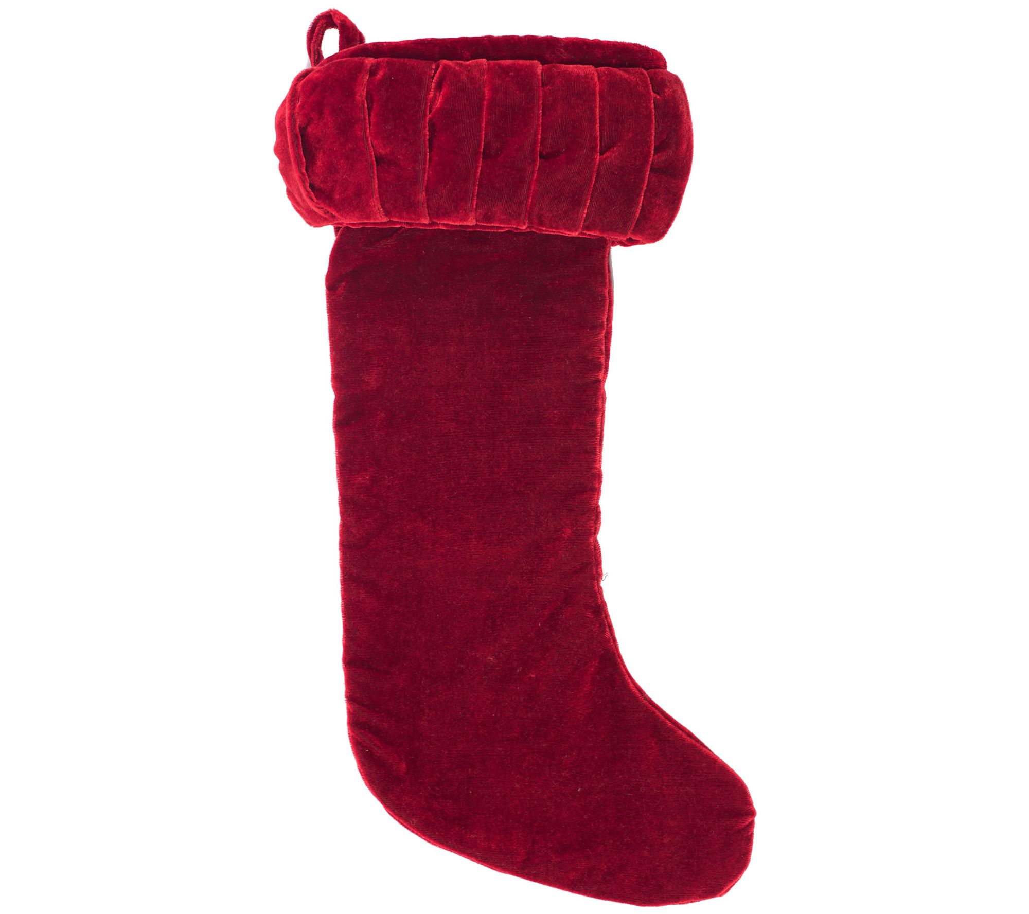 Plush Red Velvet Stocking by Vickerman