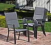 Hanover Naples 9-Pc Outdoor Set with 8 Sling Chairs and Table, 5 of 7