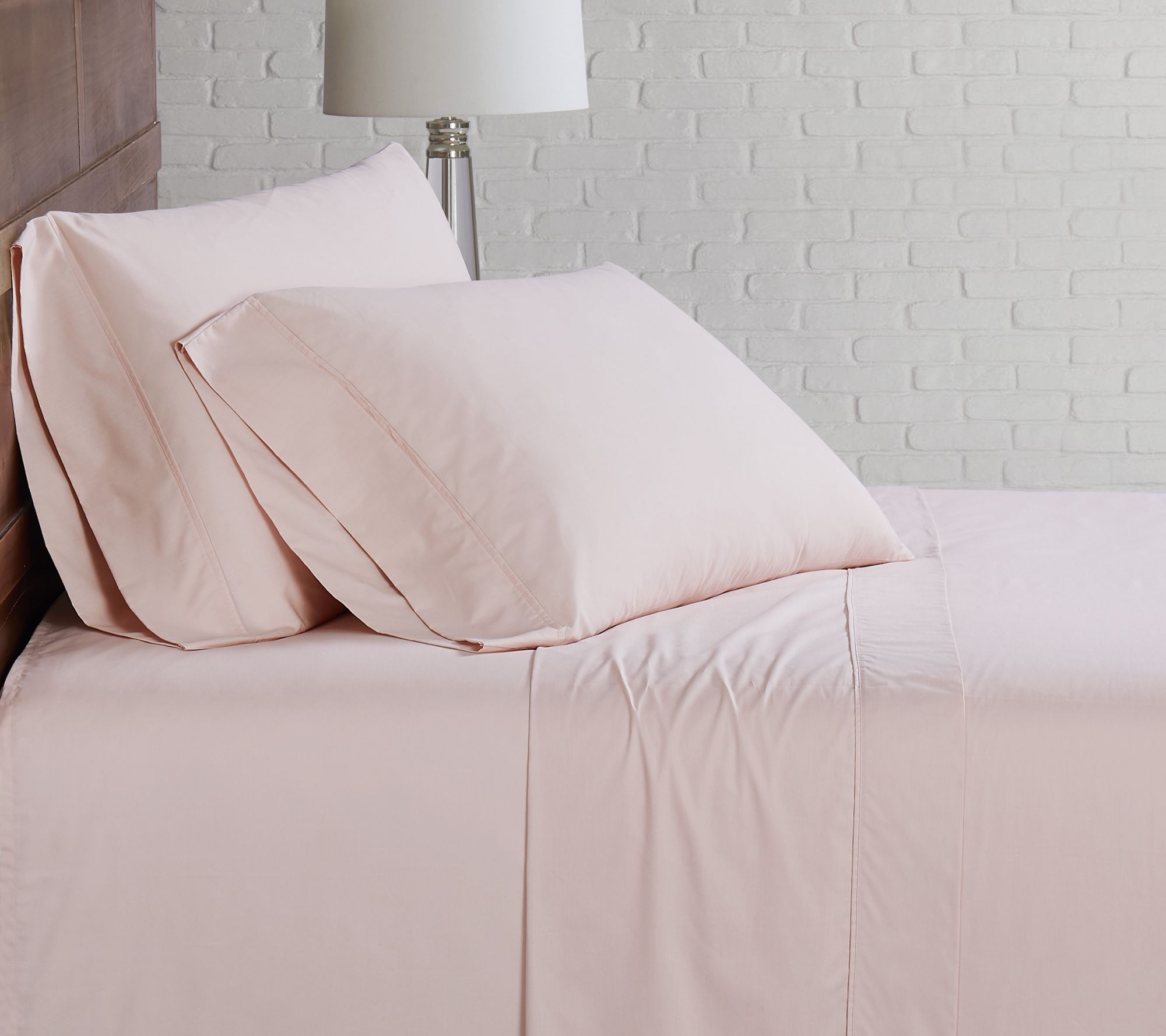 Brooklyn Loom Solid Cotton Percale Twin XL Sheet Set