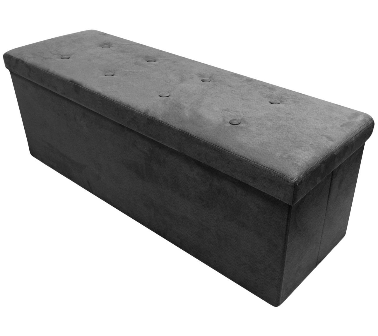 Sorbus Storage Bench Chest Ottoman w/Cover - Fa ux Suede Large