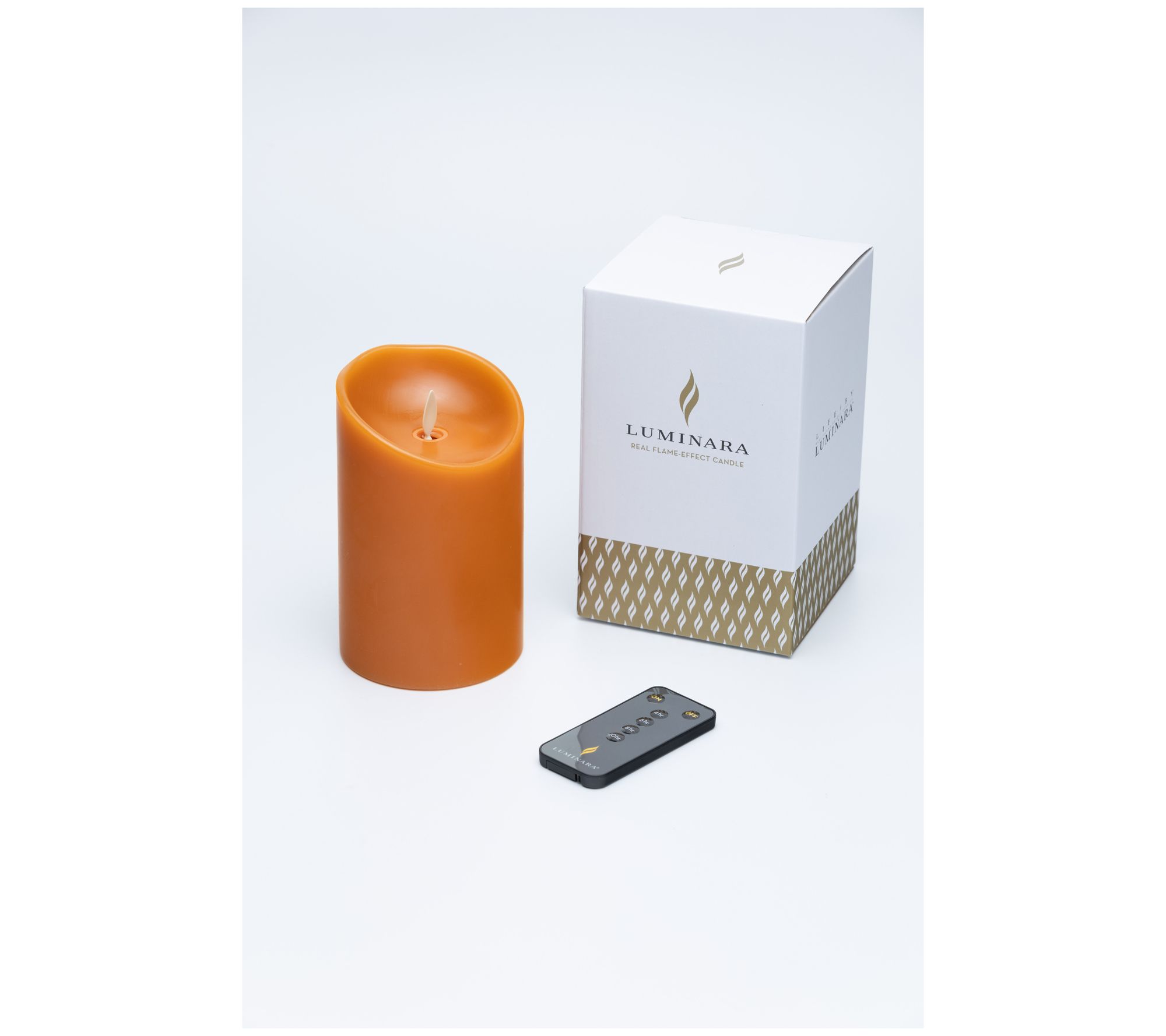 Luminara 5" Unscented Wax Flameless Candle & Re mote Control