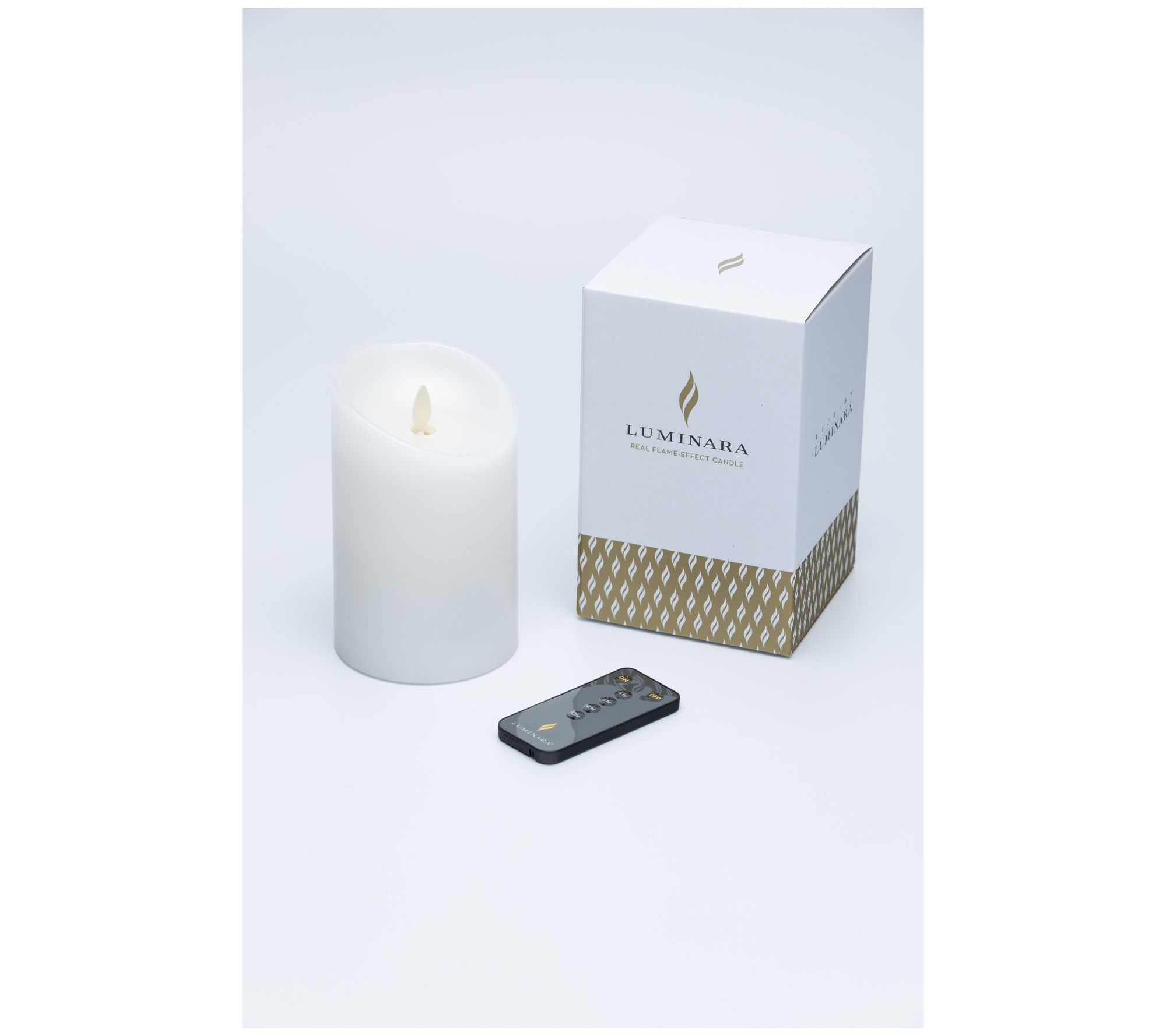 Luminara 5" Unscented Wax Flameless Candle & Re mote Control