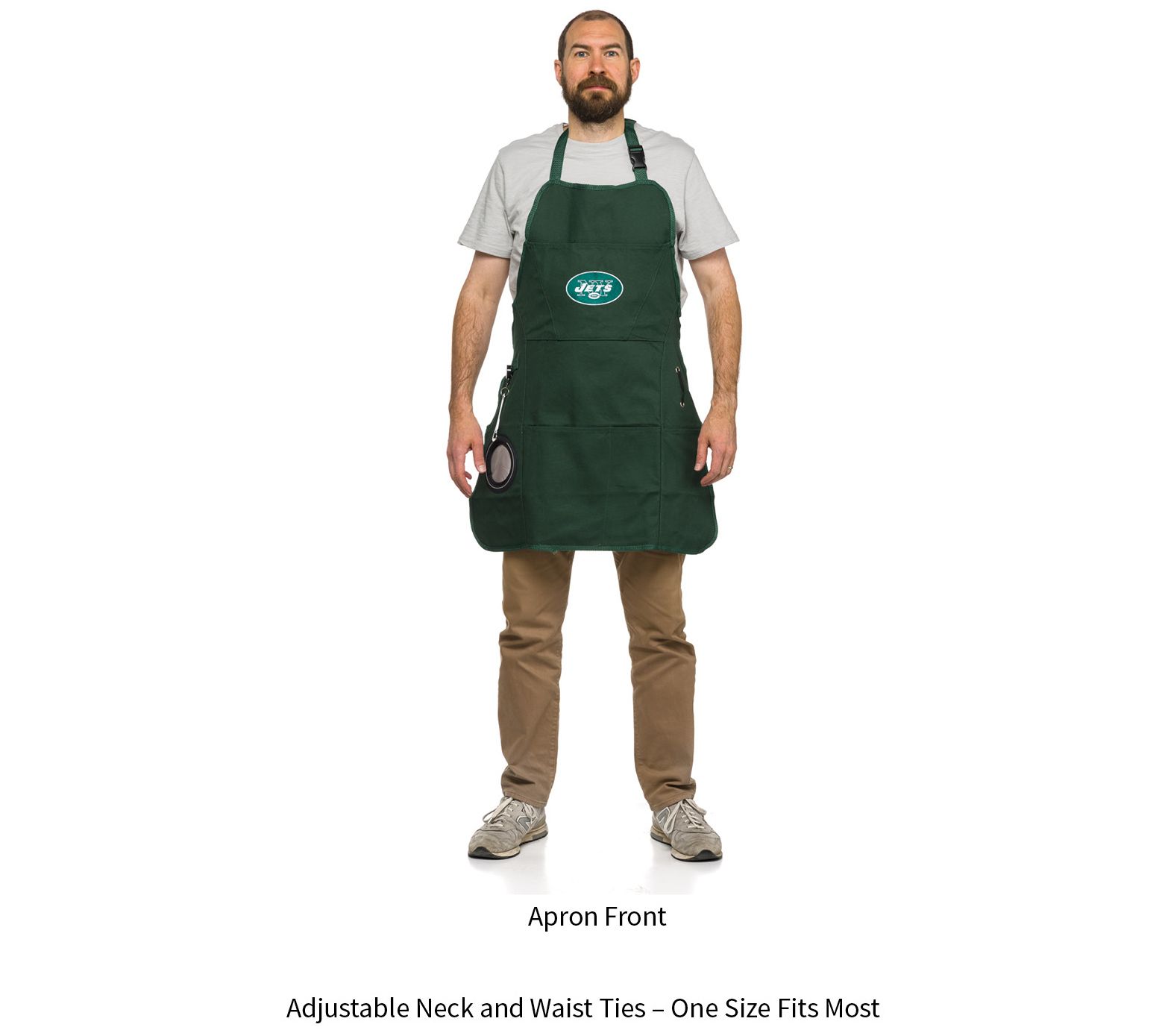 New York Jets BBQ Apron with Tools & Bottle Opener Set