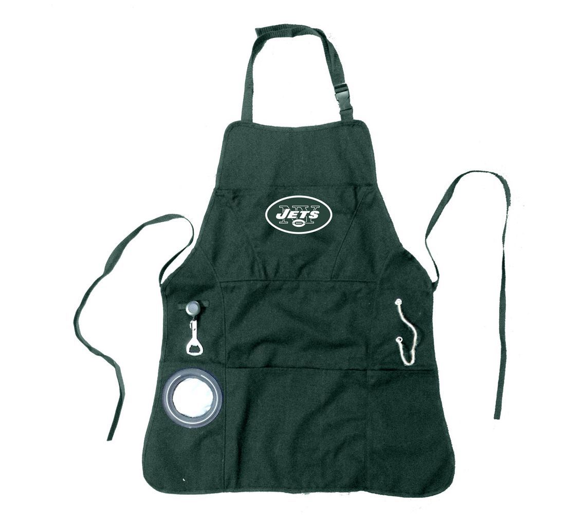 NFL Football New York Jets Sports Fan BBQ Grilling Apron Green Trim