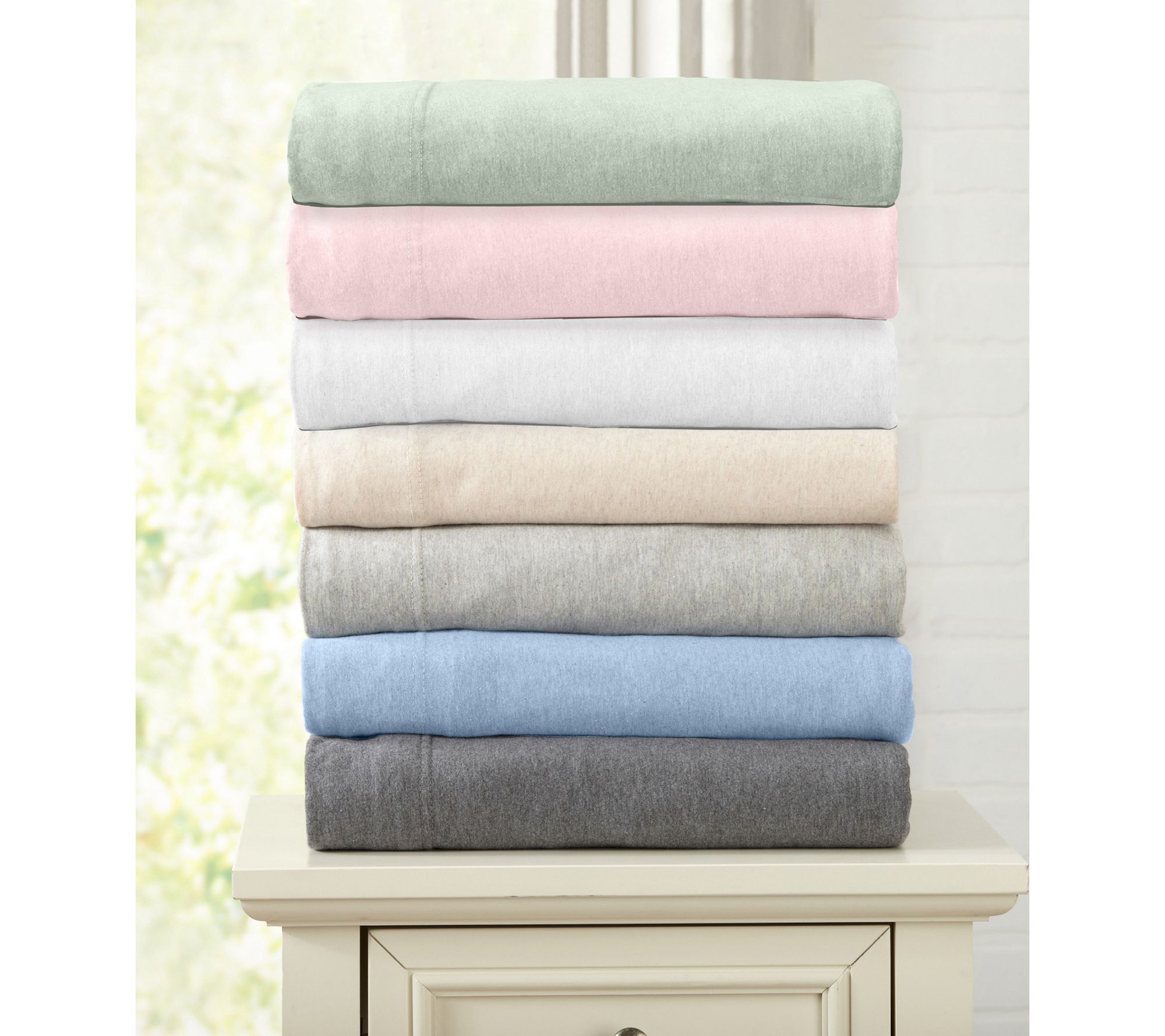 Great Bay Home Super Soft Jersey Knit Twin Sheet Set