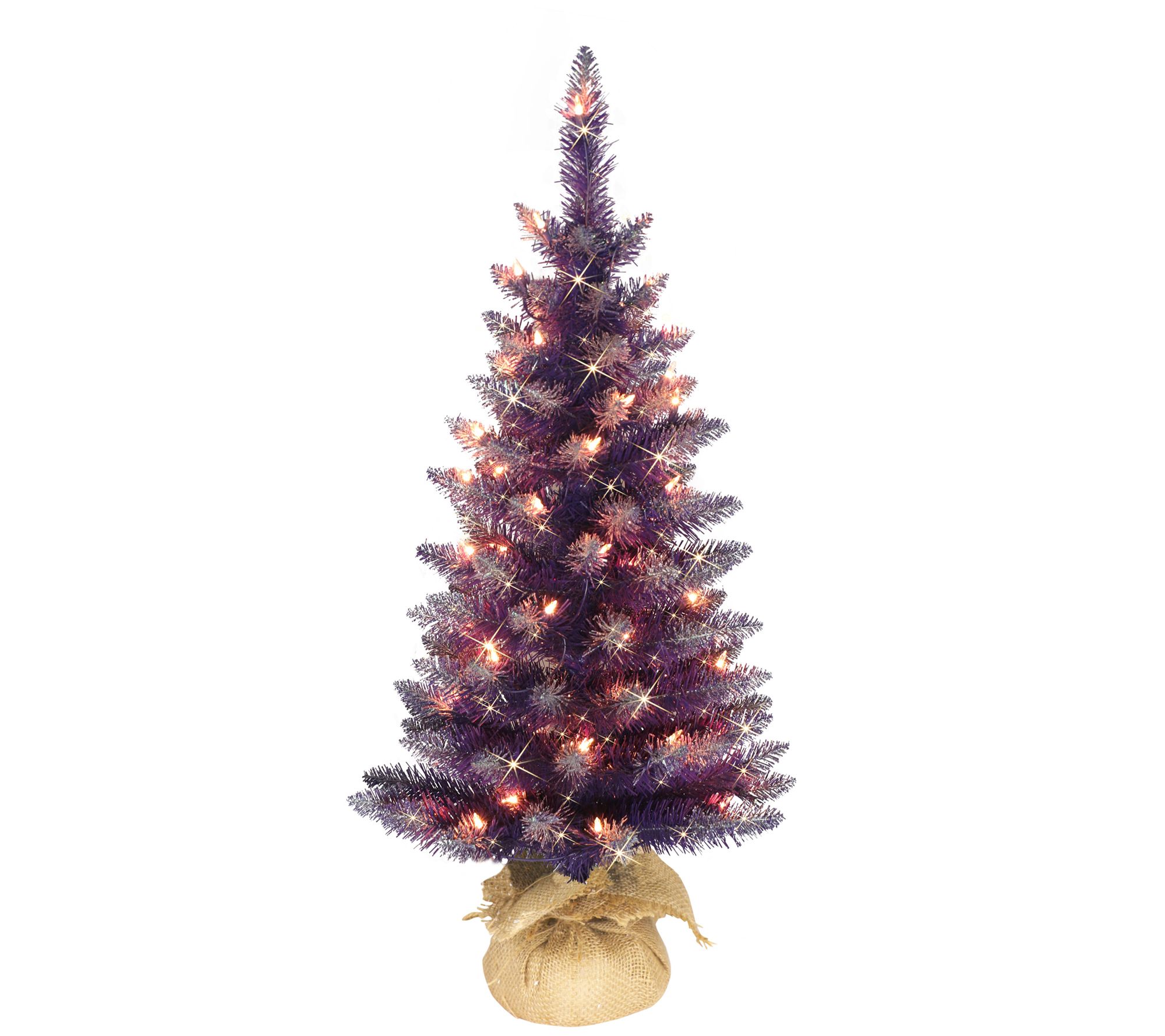 Puleo International 3' PreLit Purple ArtificialChristmas Tree