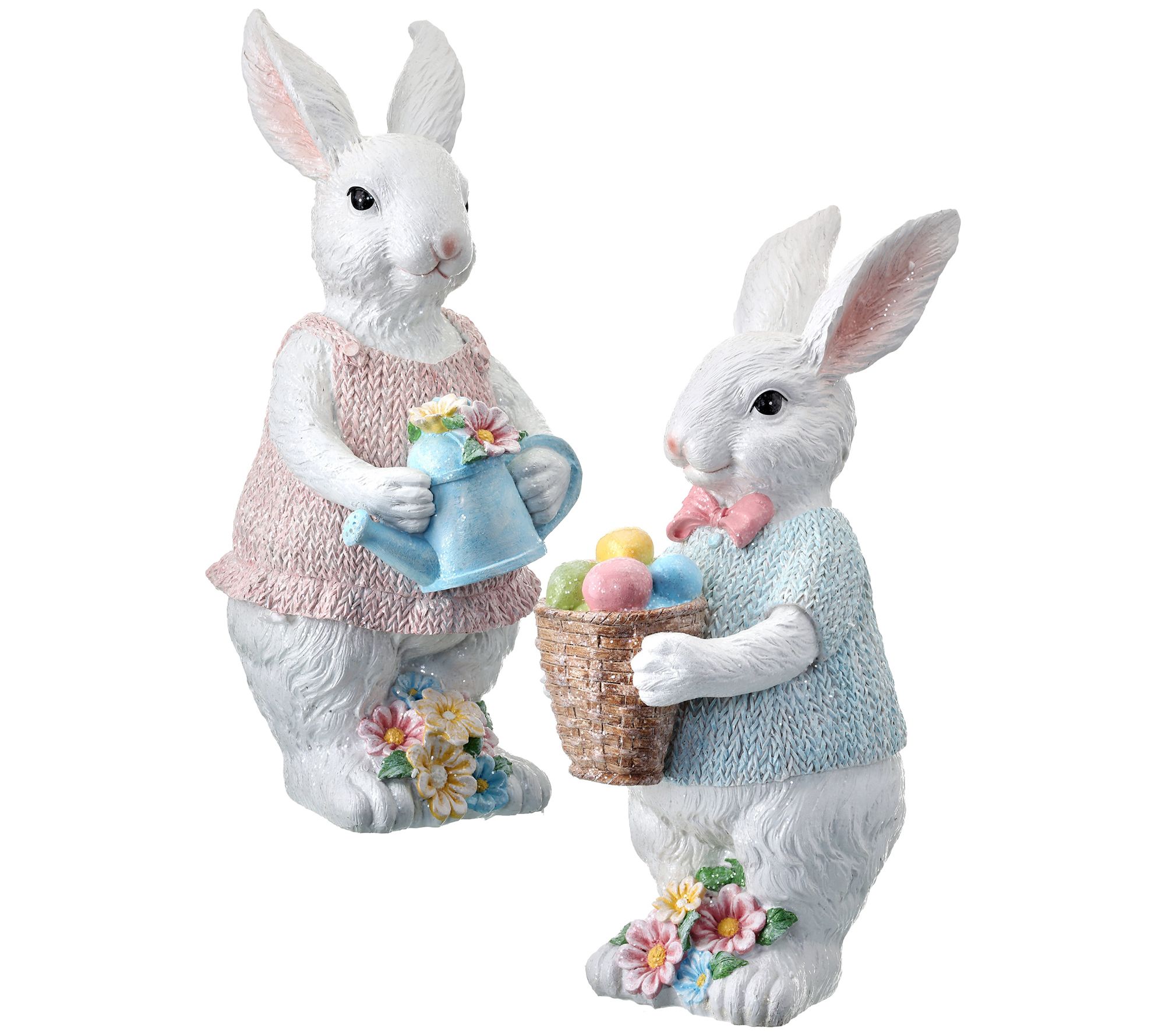Easter Bunny Couple 14.5" Set of 2 By Valerie