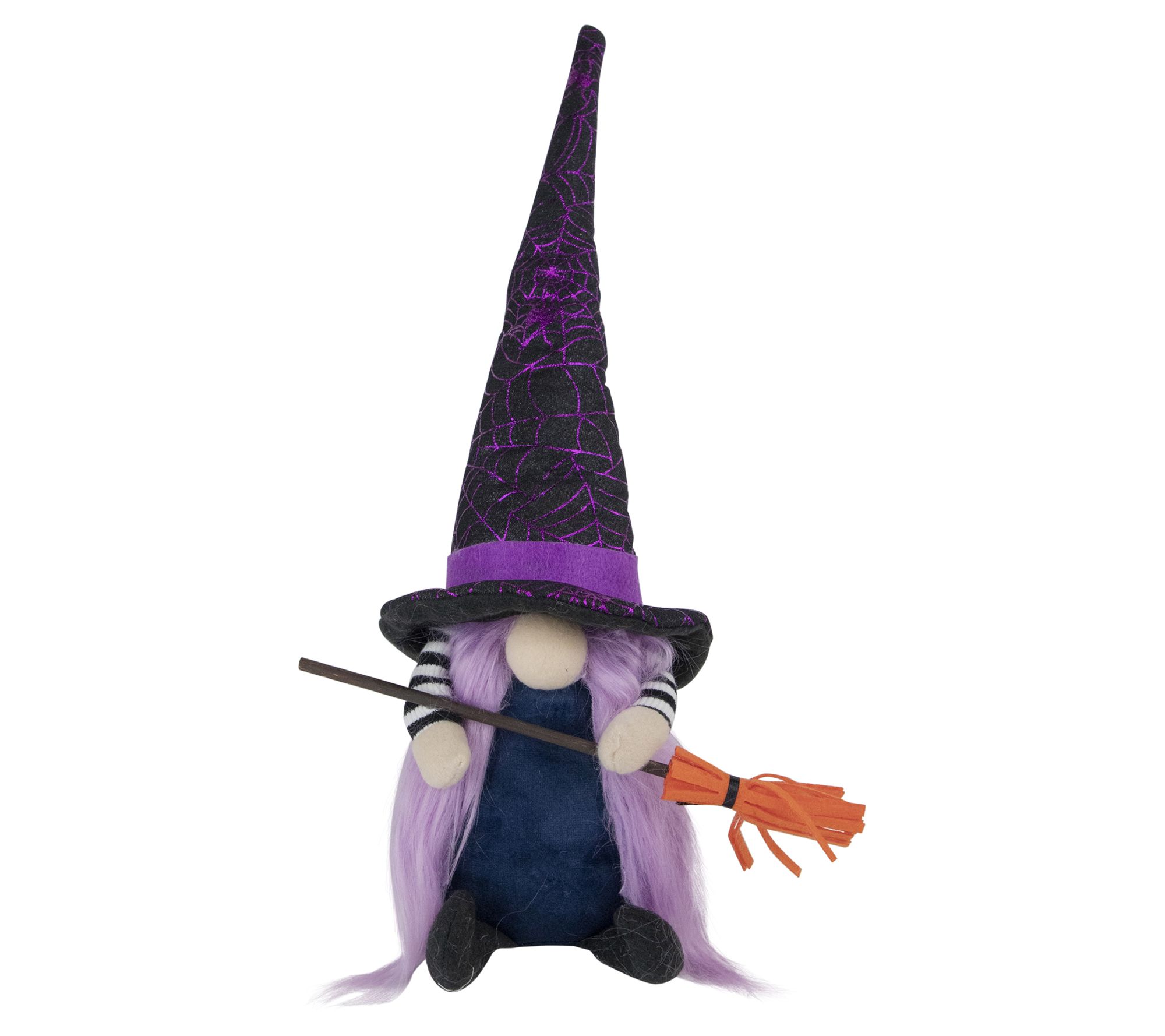 Northlight 14" Halloween Witch Gnome with Broom