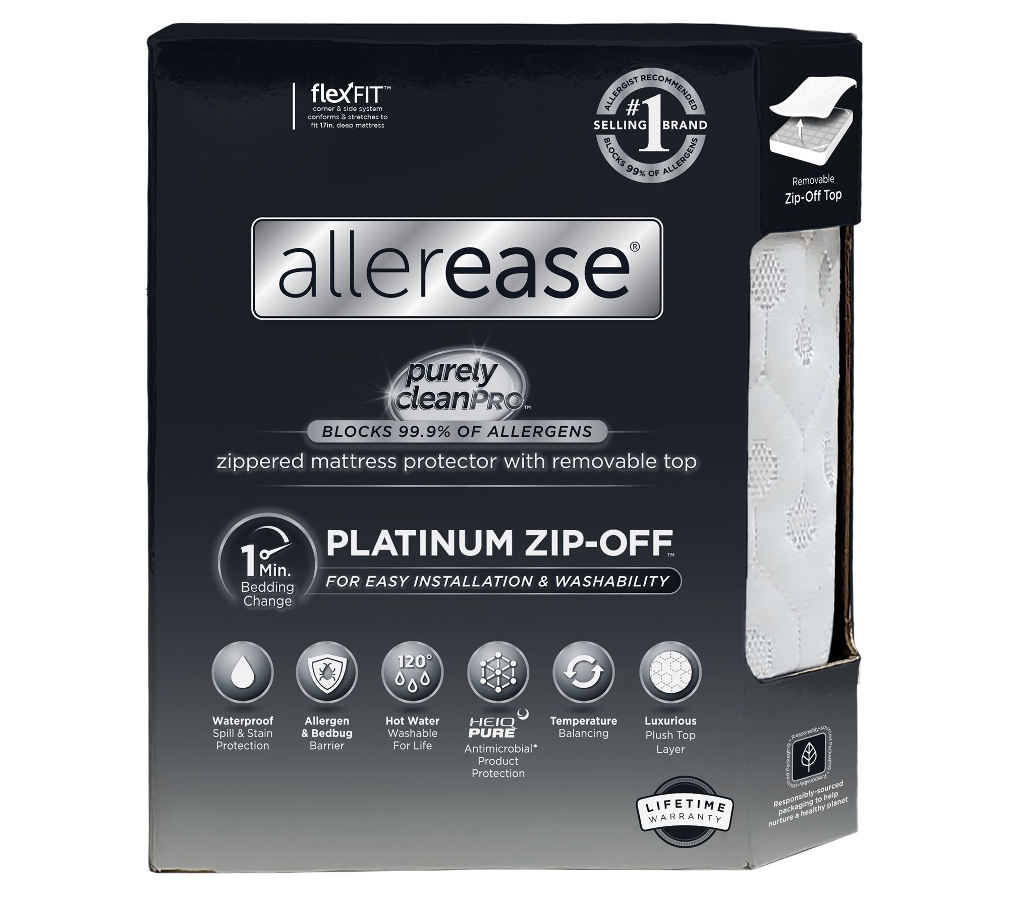 AllerEase Ultimate Protection and Comfort Zippered Mattress Protector -  White, King - Baker's