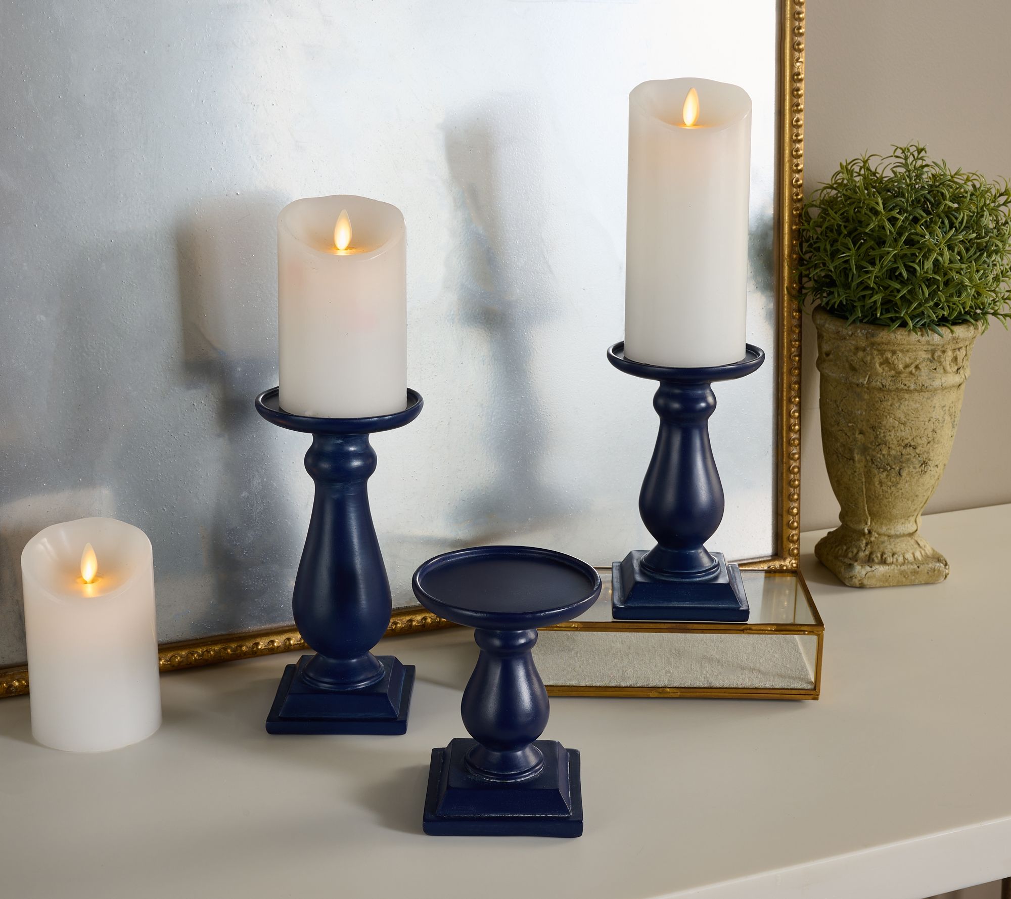 ShWk 8/4 S/3 Flippable Pedestal Candle Holders by Valerie