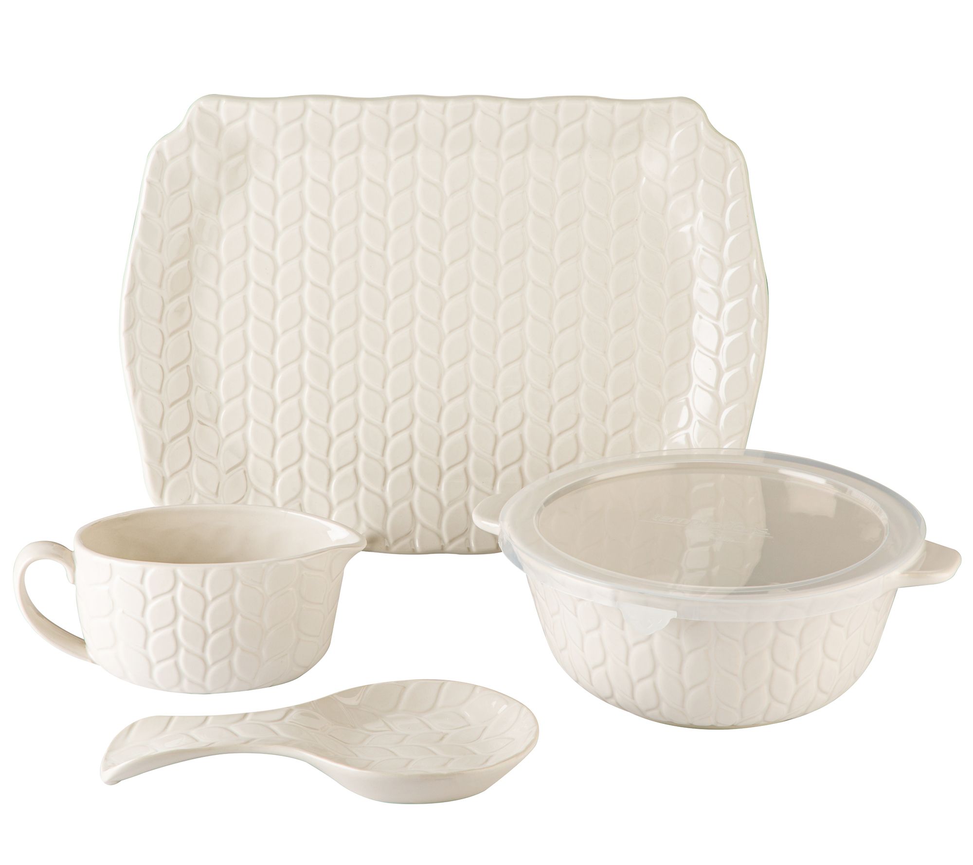 Temp-tations Carved Willow 4-Piece Entertaining Essentials Set