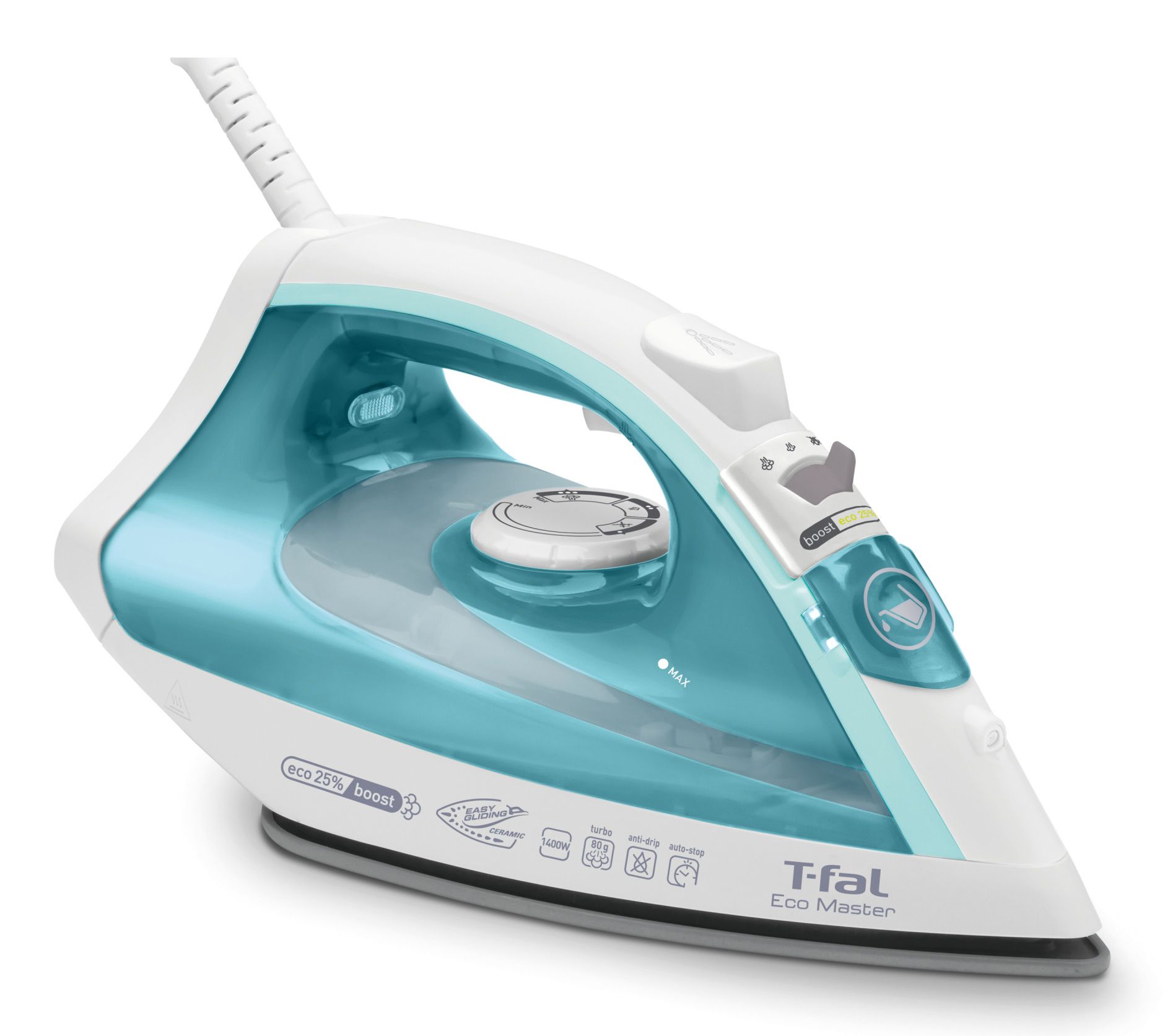 T-fal Ecomaster Steam Iron w/ Steam Trigger & C eramic Sole