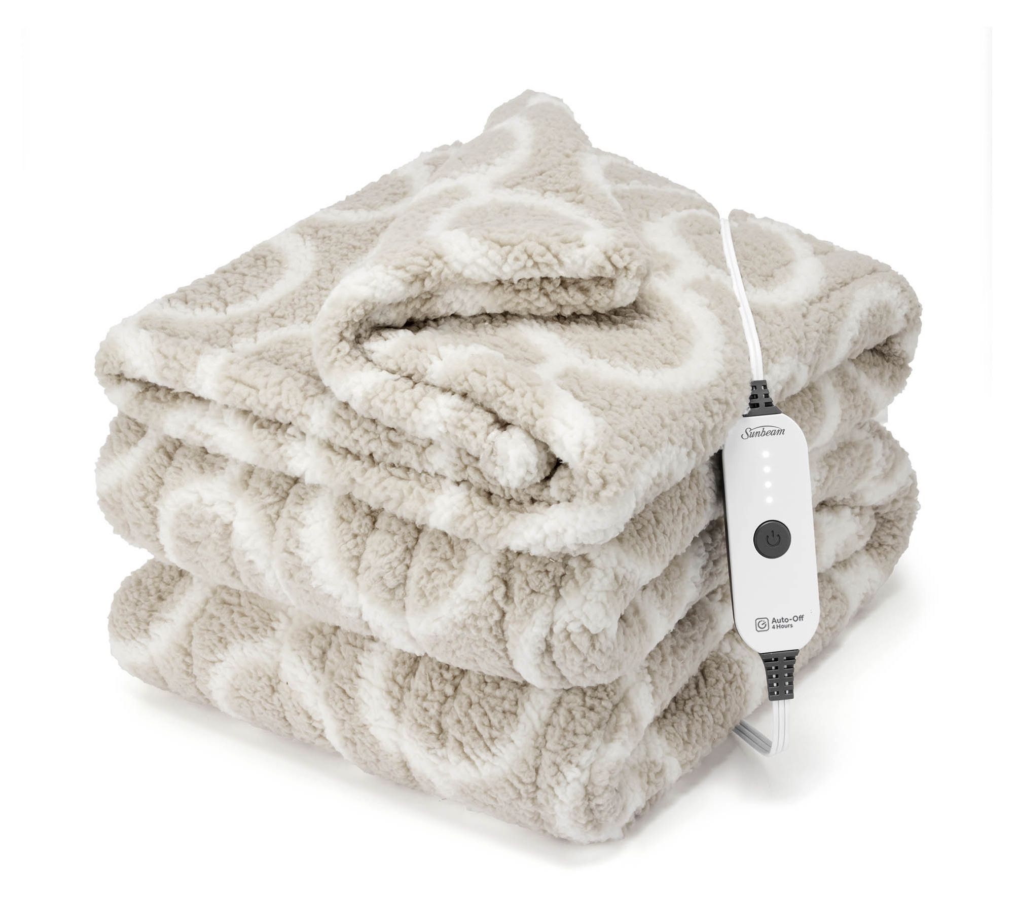 Sunbeam Electric Throw Nordic Sherpa Extra-LongHeated Blanket