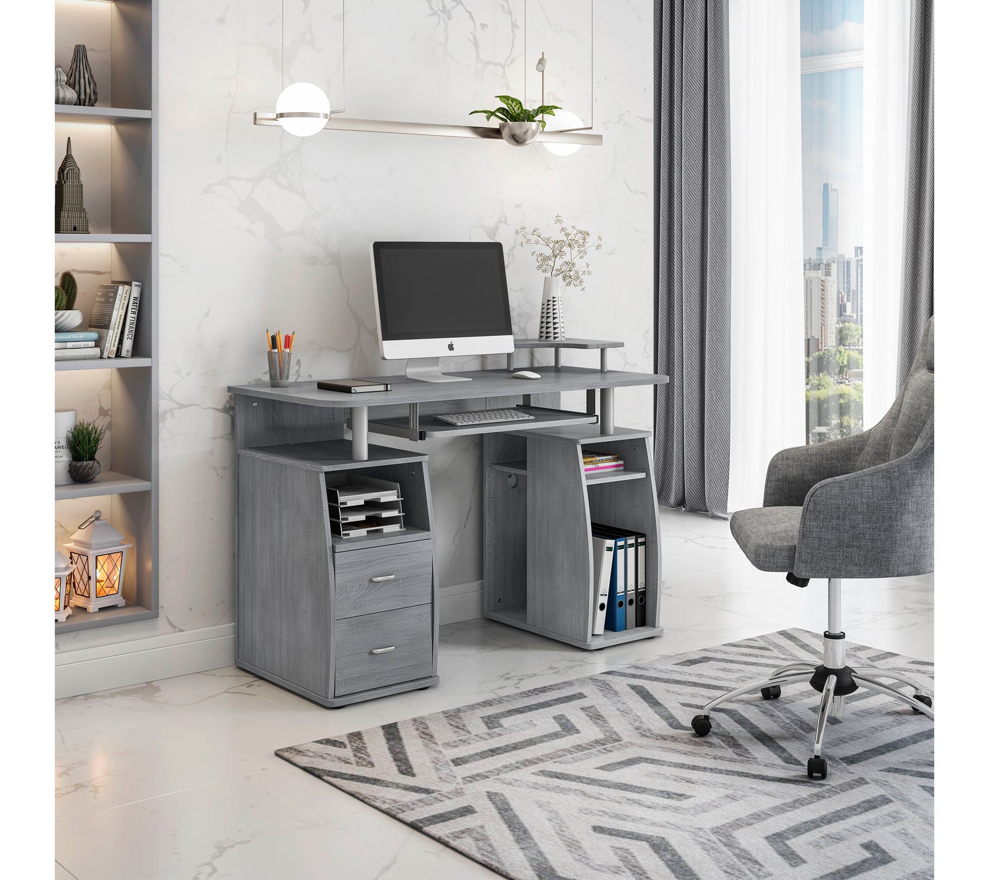 Techni Mobili Complete Computer Workstation Desk With Storage