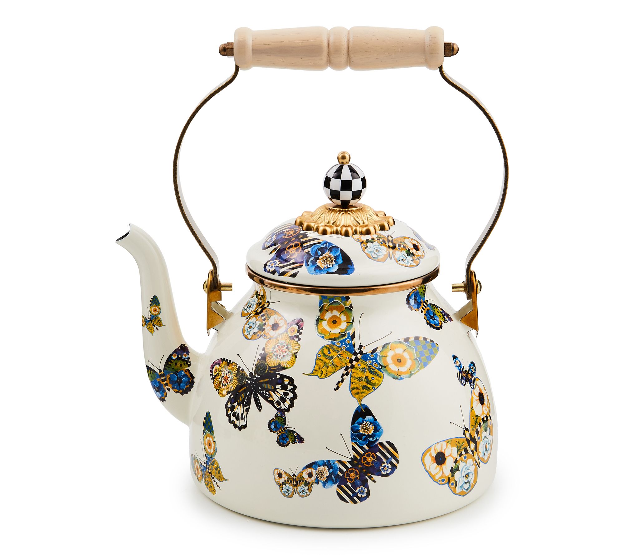 MacKenzie- Childs Butterfly 2Qt Tea Kettle