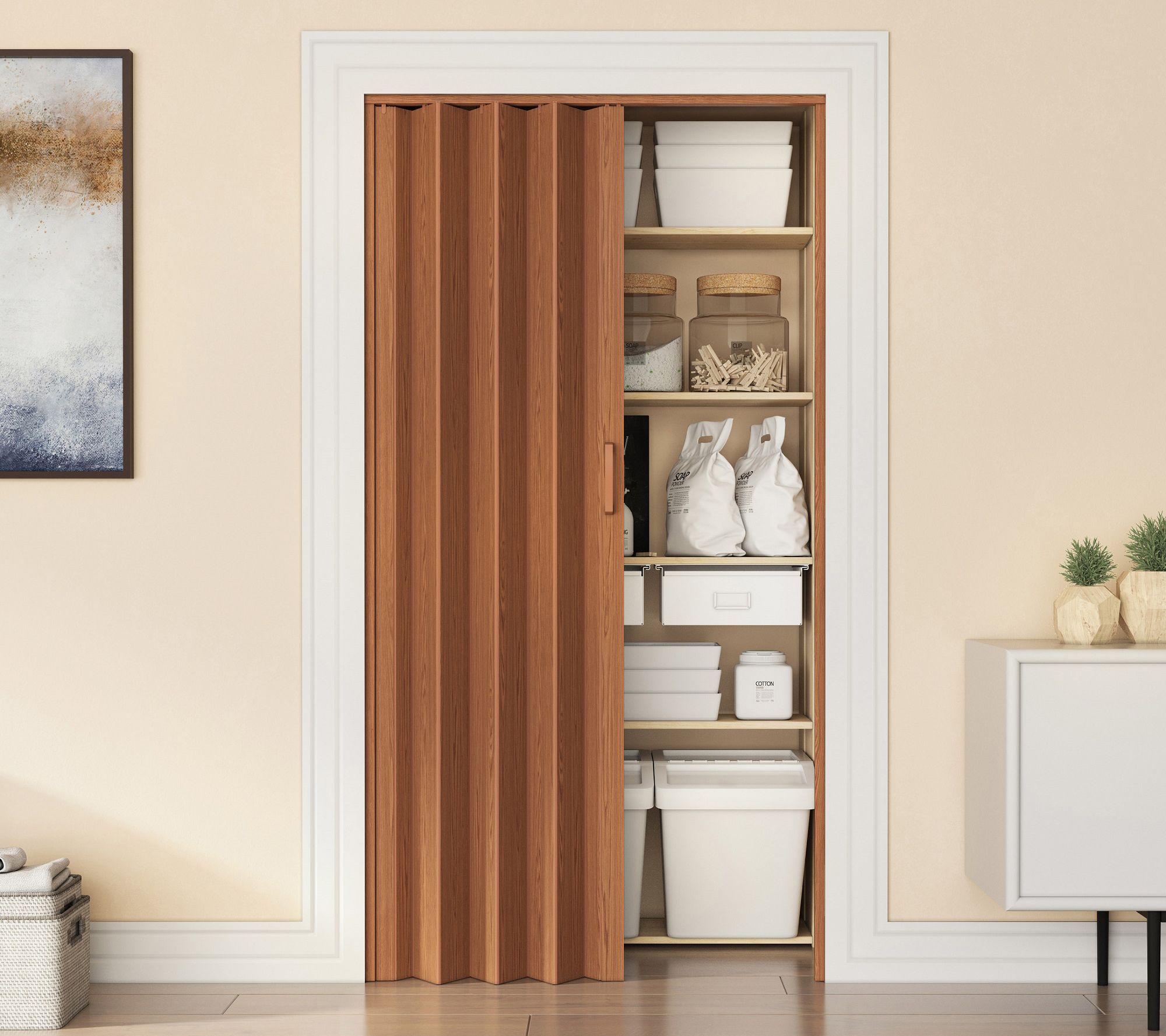 Techni Home Studio Series 36"W PVC Foldable Accordion Doors,