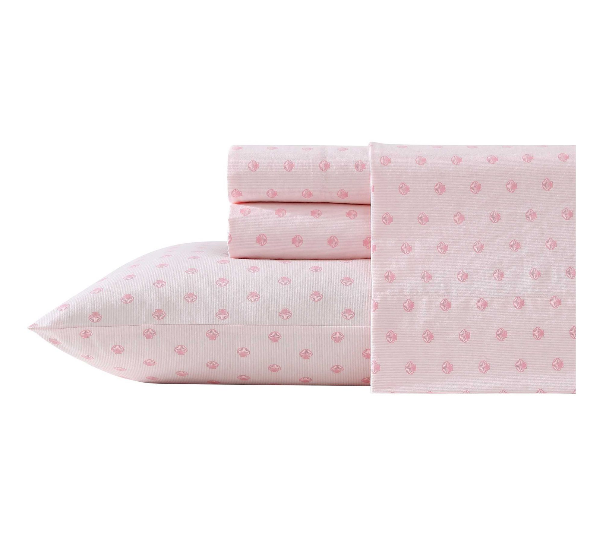 Laura Ashley Scallop Dollop Pink Twin Sheet Set