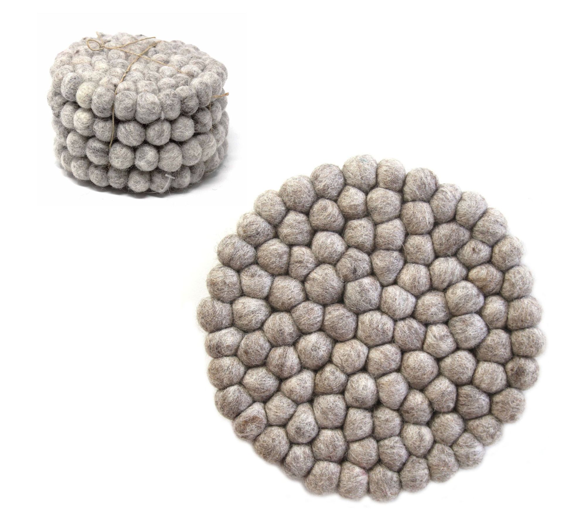 Global Crafts Handcrafted Felt Trivet & CoasterSet