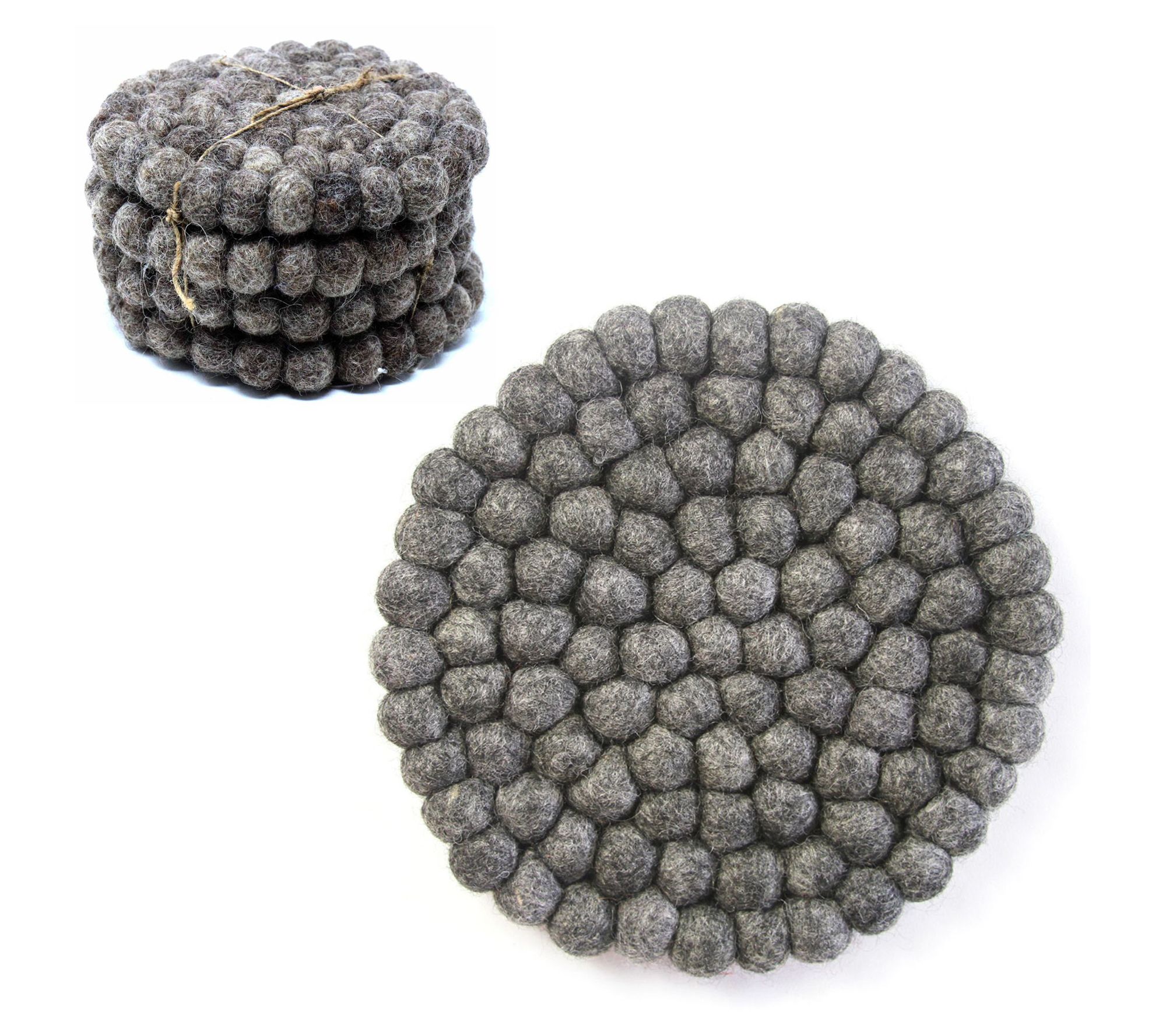 Global Crafts Handcrafted Felt Trivet & CoasterSet