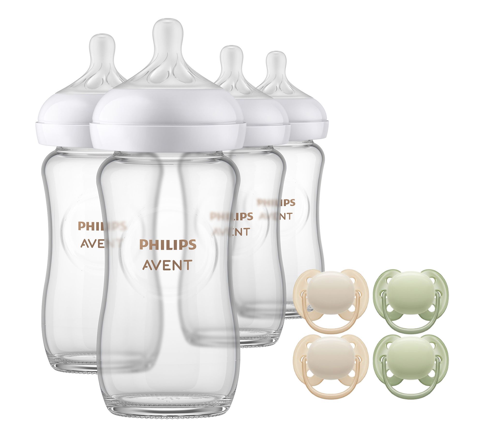 Philips Ultra Soft Pacifier 0-6m + Nat ResponseGlass Bottle