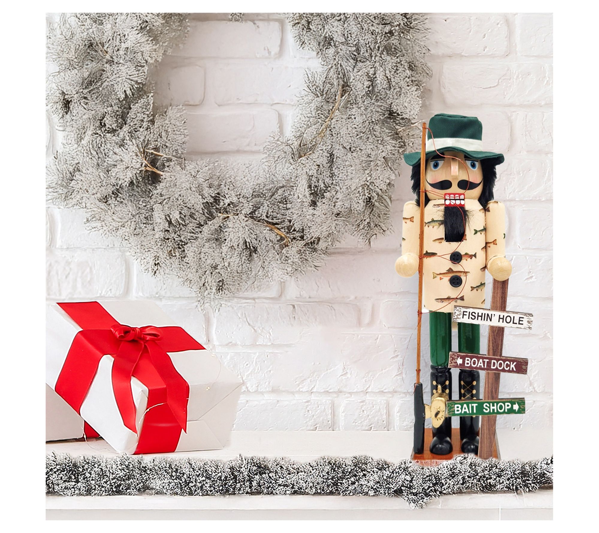 Santa's Workshop 14" Today I'm Fishing Nutcracker