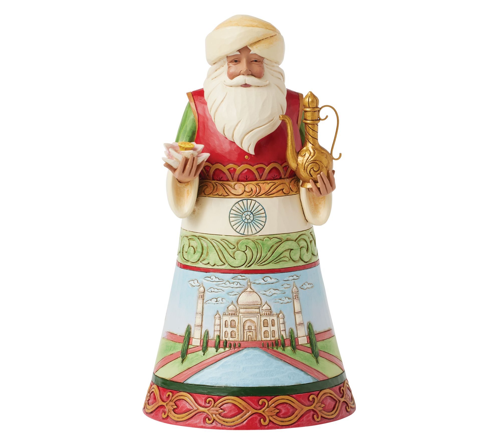 Jim Shore Heartwood Creek Santa Around The World India 6.97in
