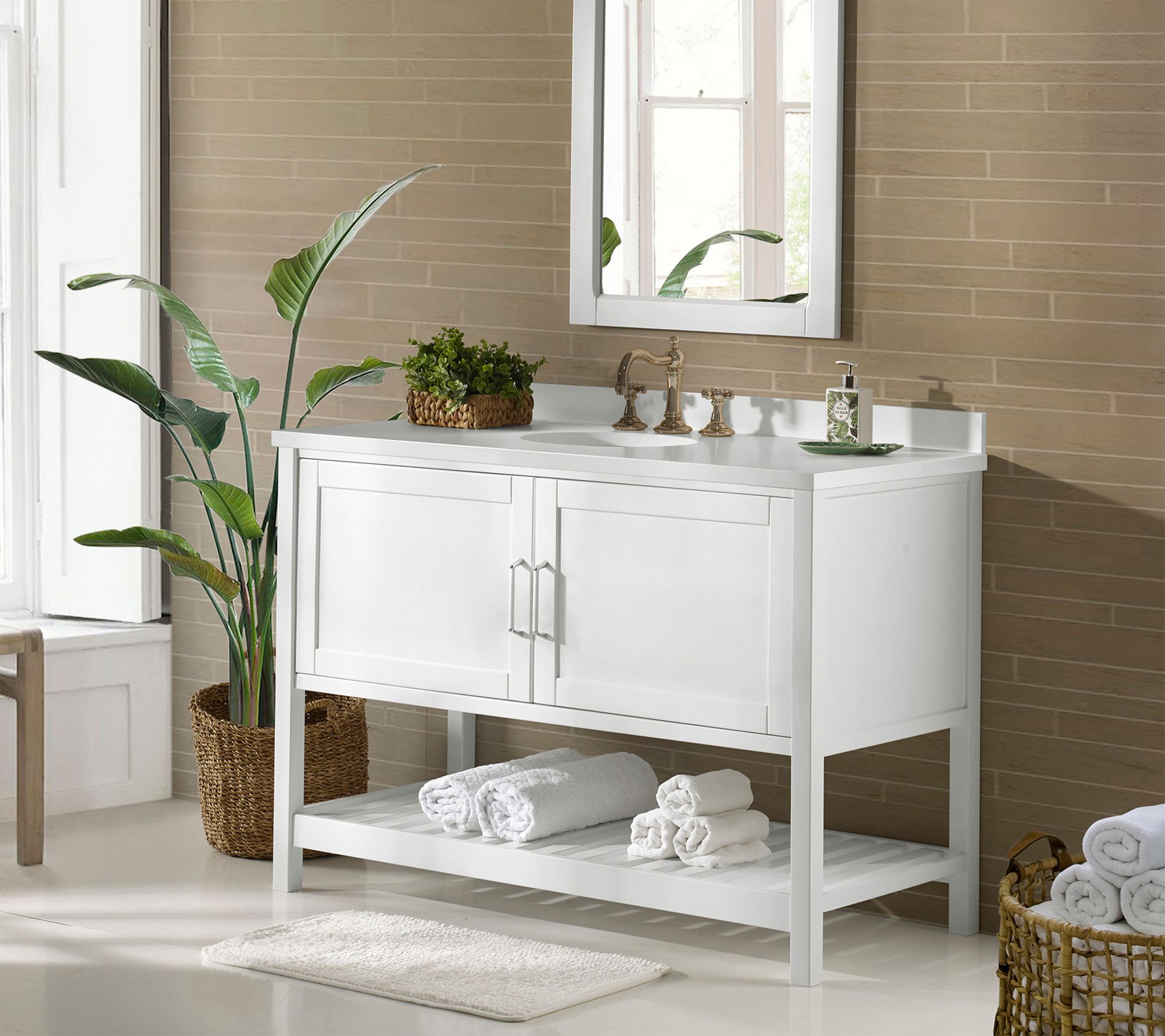 Alaterre Furniture Bennet 48" Vanity Cabinet Without Sink