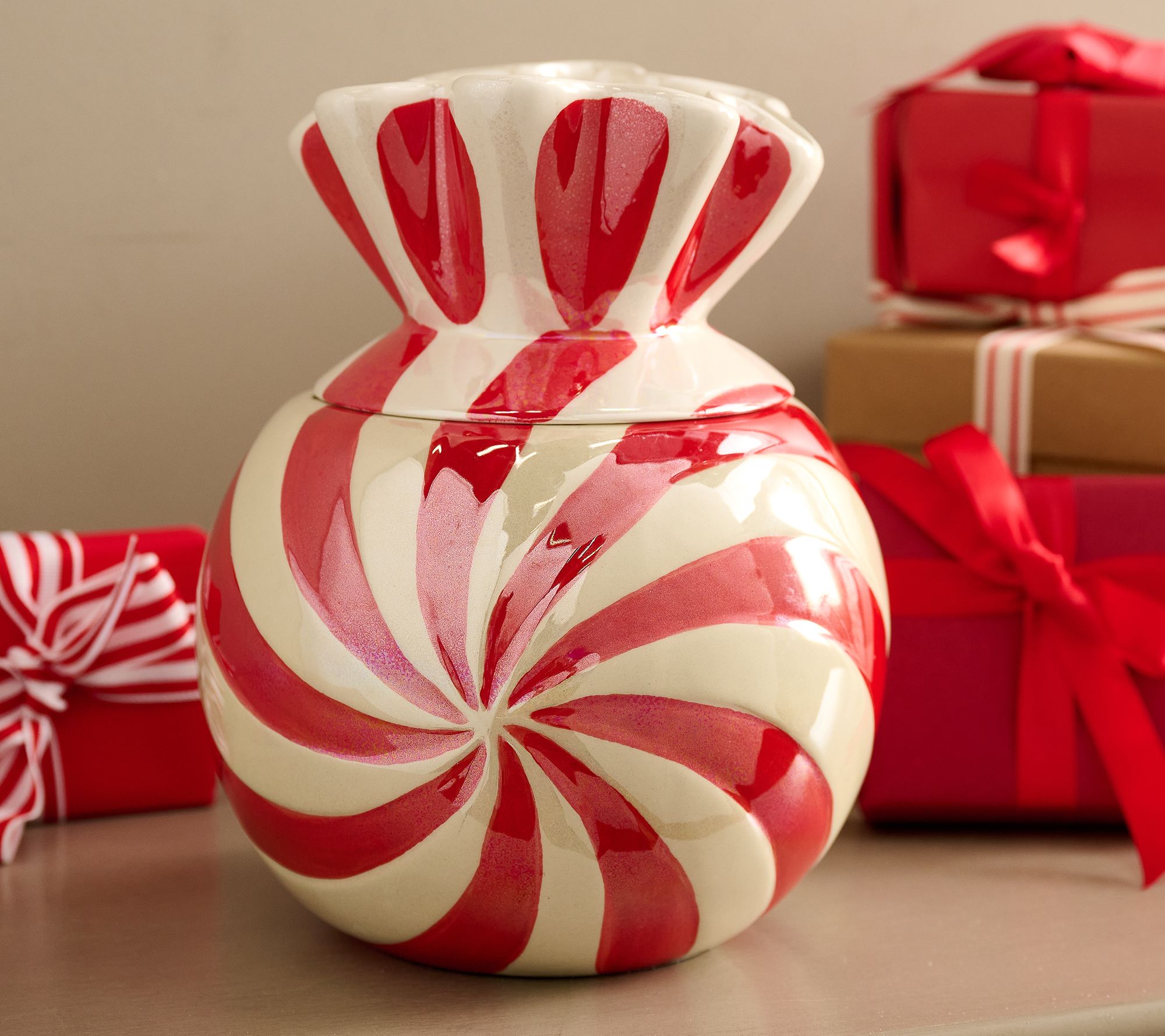 "As Is" HomeWorx by Slatkin + Co. 14oz Peppermint Candy Candle