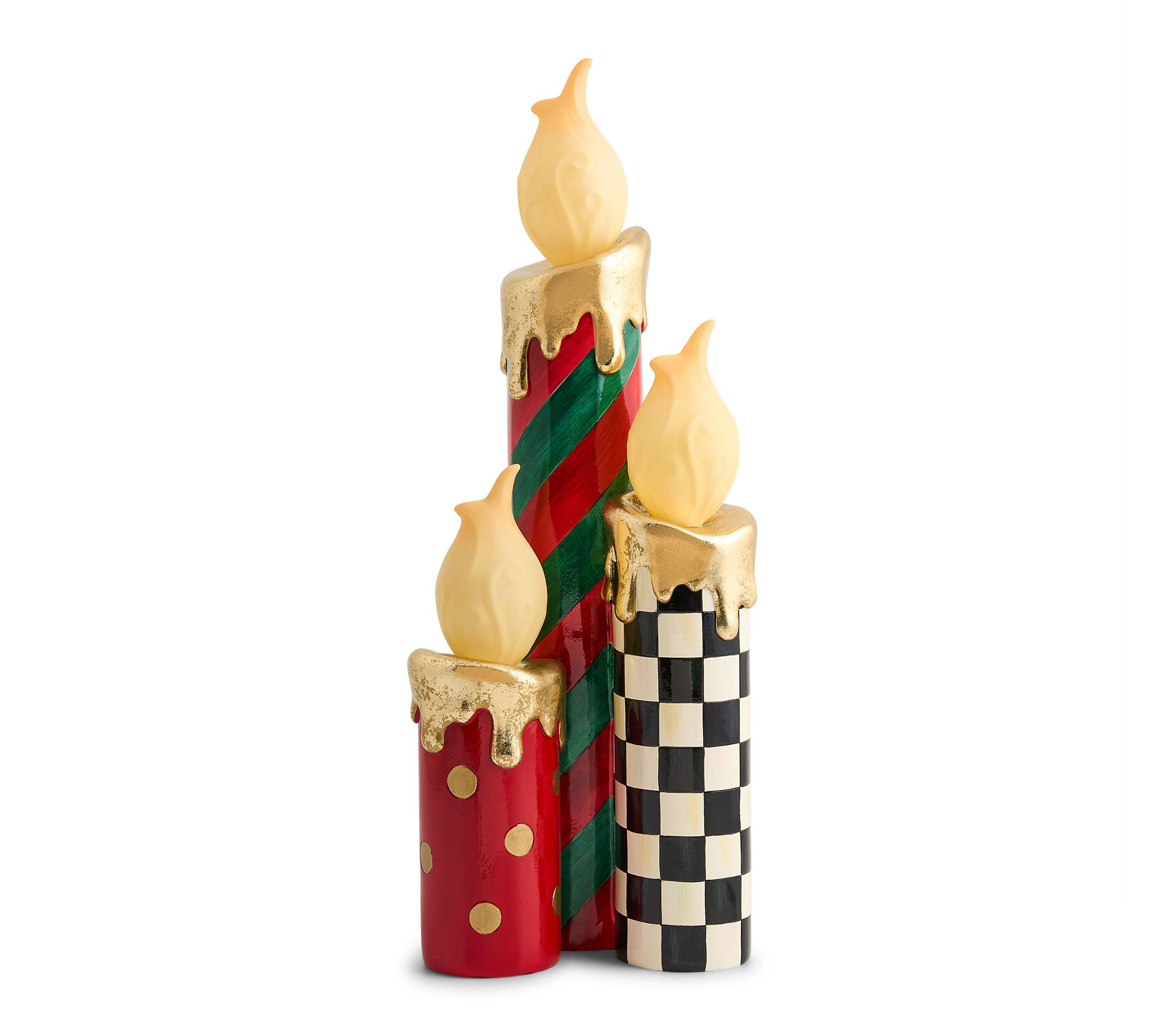MacKenzie -Childs Illuminated Trio Candle - QVC.com