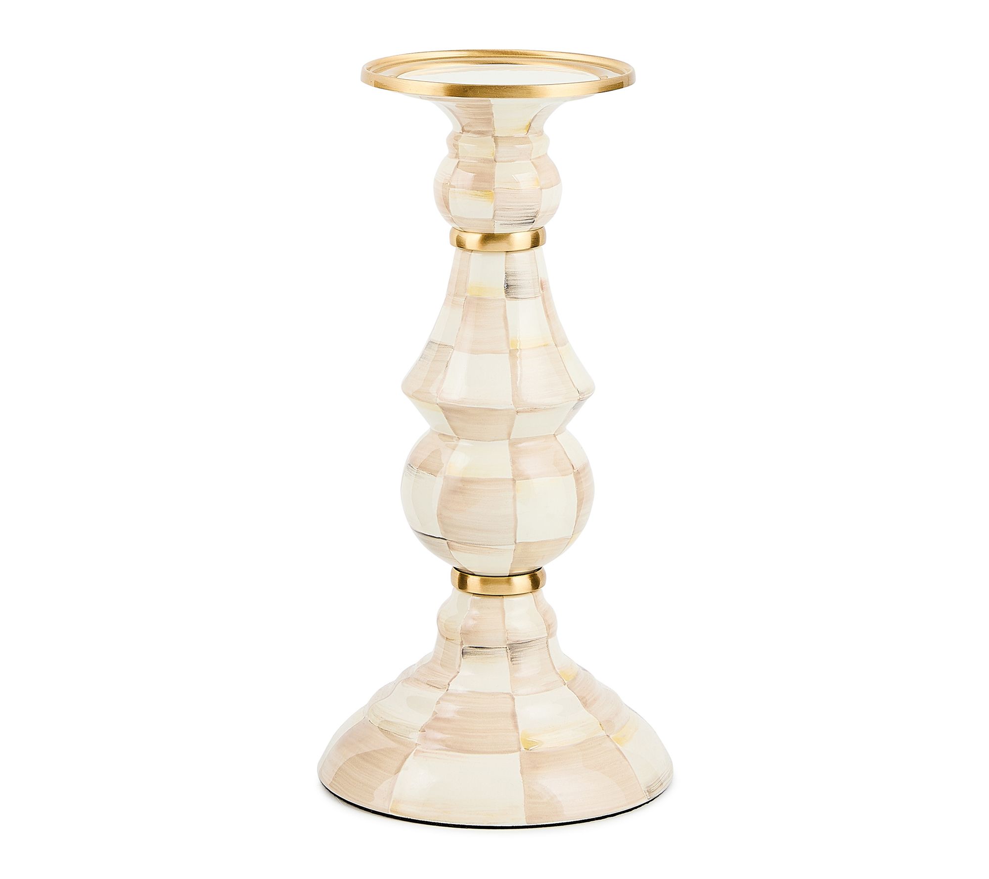 MacKenzie-Childs Check Large Pillar Candlestick