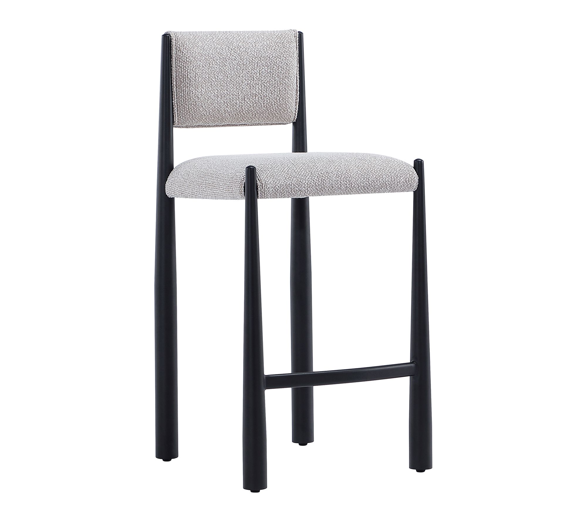 Manhattan Comfort Lennor Metal Boucle Counter Stool