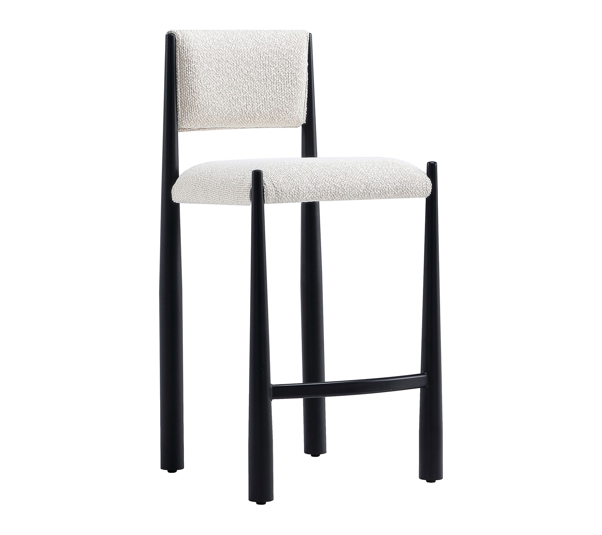 Manhattan Comfort Lennor Metal Boucle Counter Stool