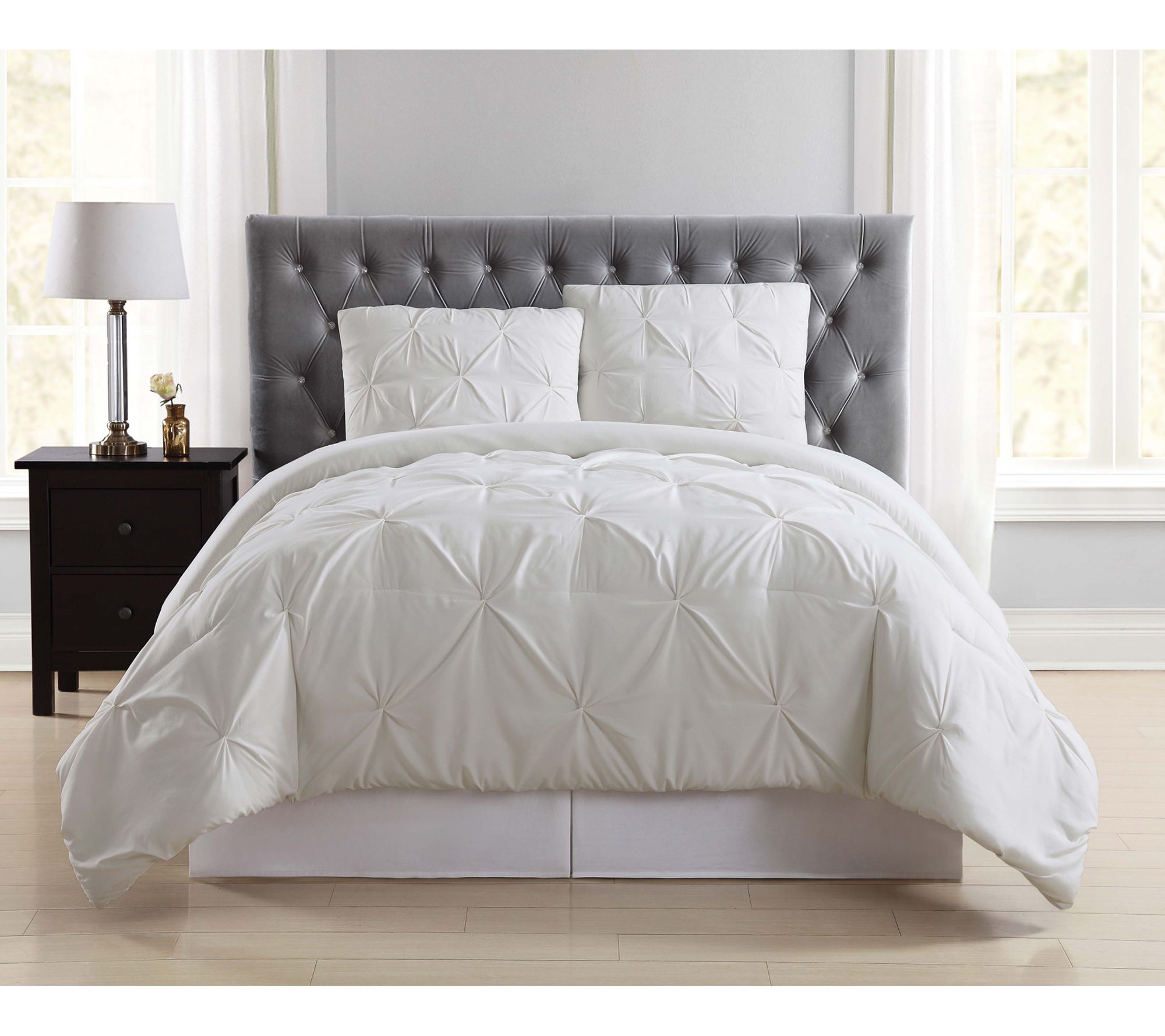 Truly Soft Pleated T/TXL Comforter Set with Removeable Cover