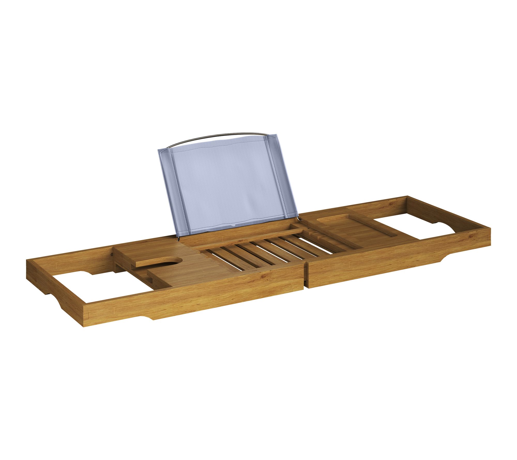 Home-Complete Natural Wood Bath Tray ExpandableAccessories