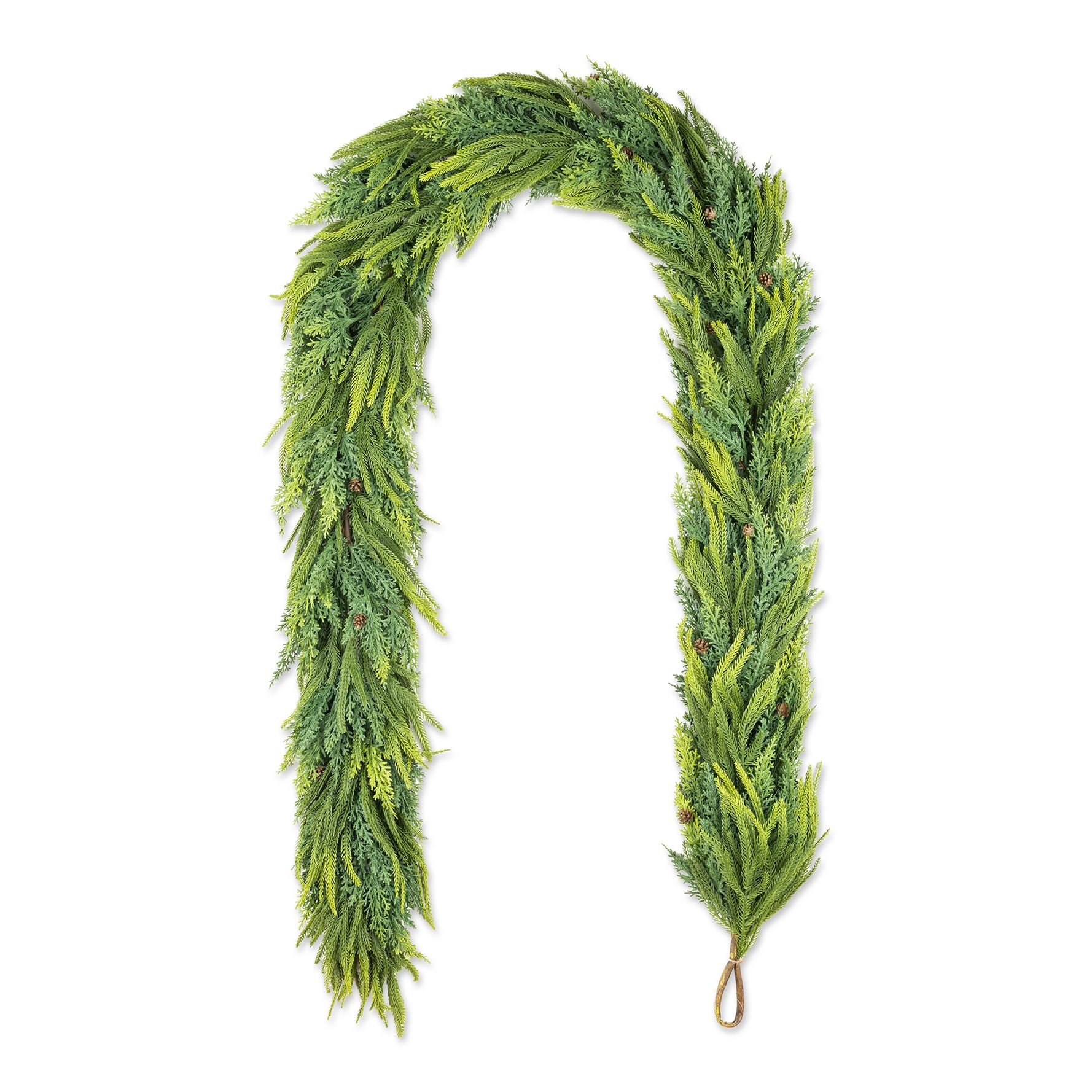 Glitzhome 9ft Christmas Full Greenery Mixed PE Dripping Garland