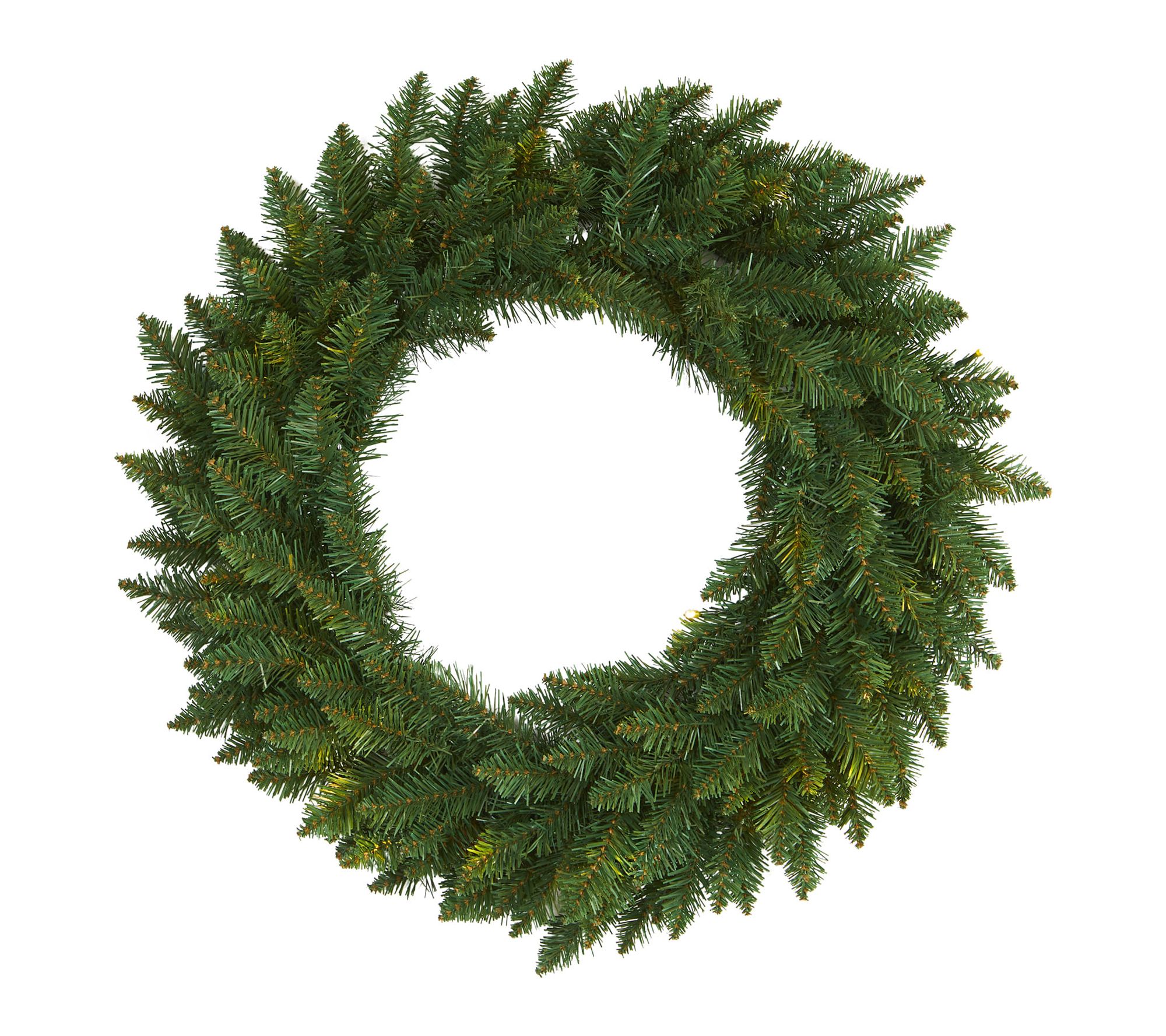 24-in Green Pine  Wreath by Nearly Natural
