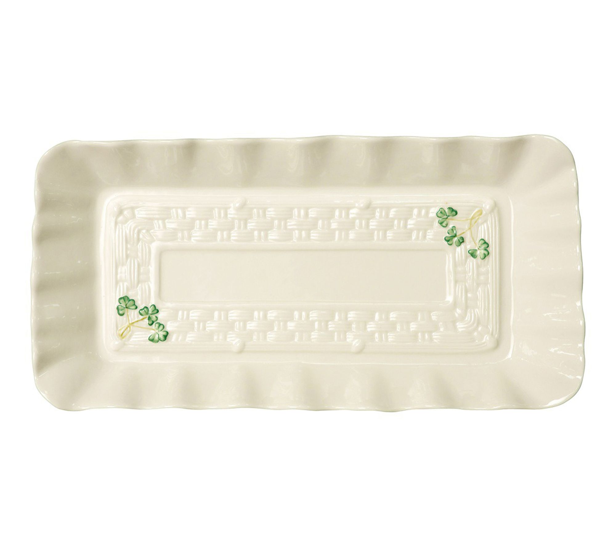 Belleek Pottery Classic Shamrock Tray