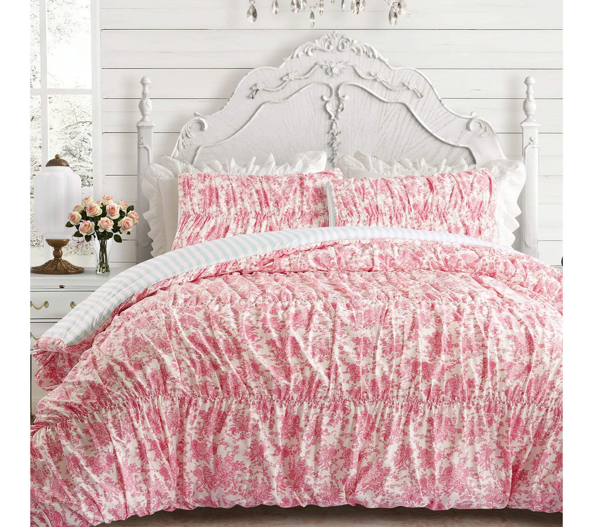 Sister Road by JG Fancy Toile 3-Pc Full/Queen Comforter Set