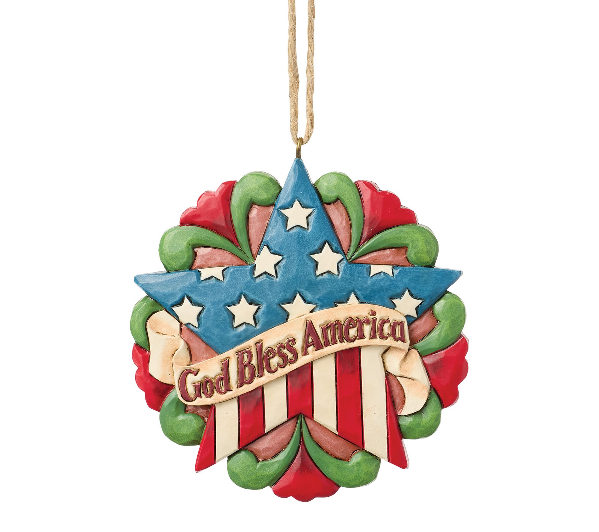  Jim Shore Heartwood Creek Patriotic Star Hanging Ornament