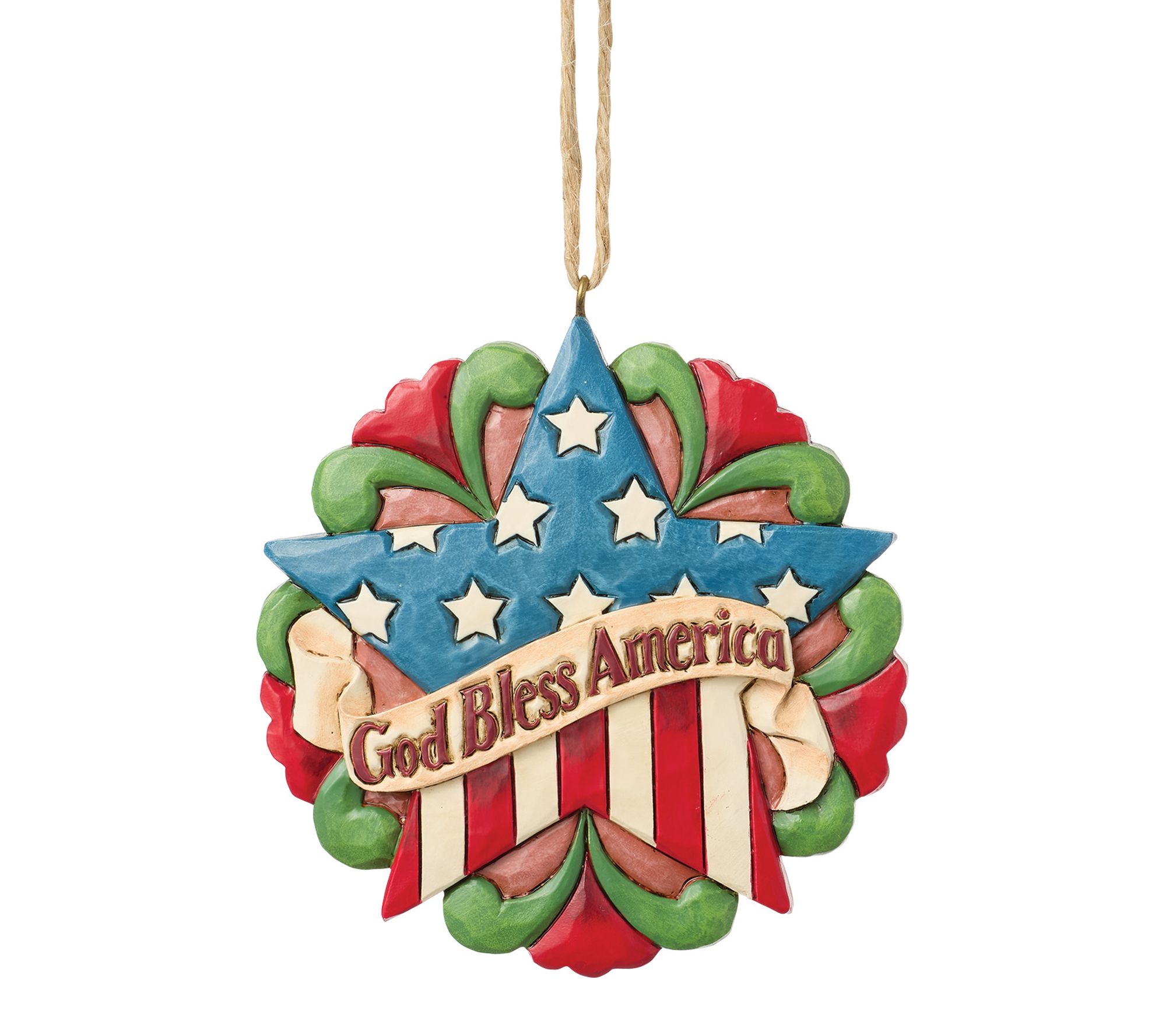 Jim Shore Heartwood Creek Patriotic Star Hanging Ornament