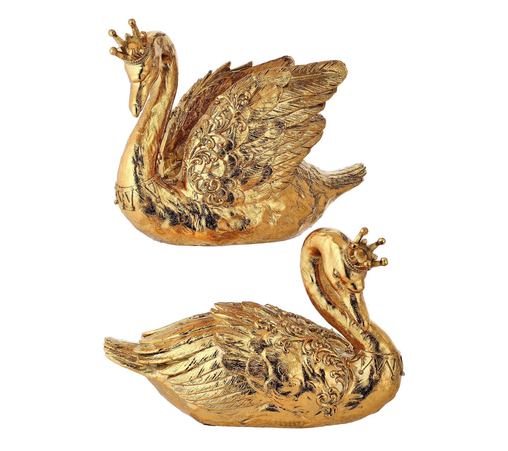 11" Resin Royal Swan Set of 2 by Valerie