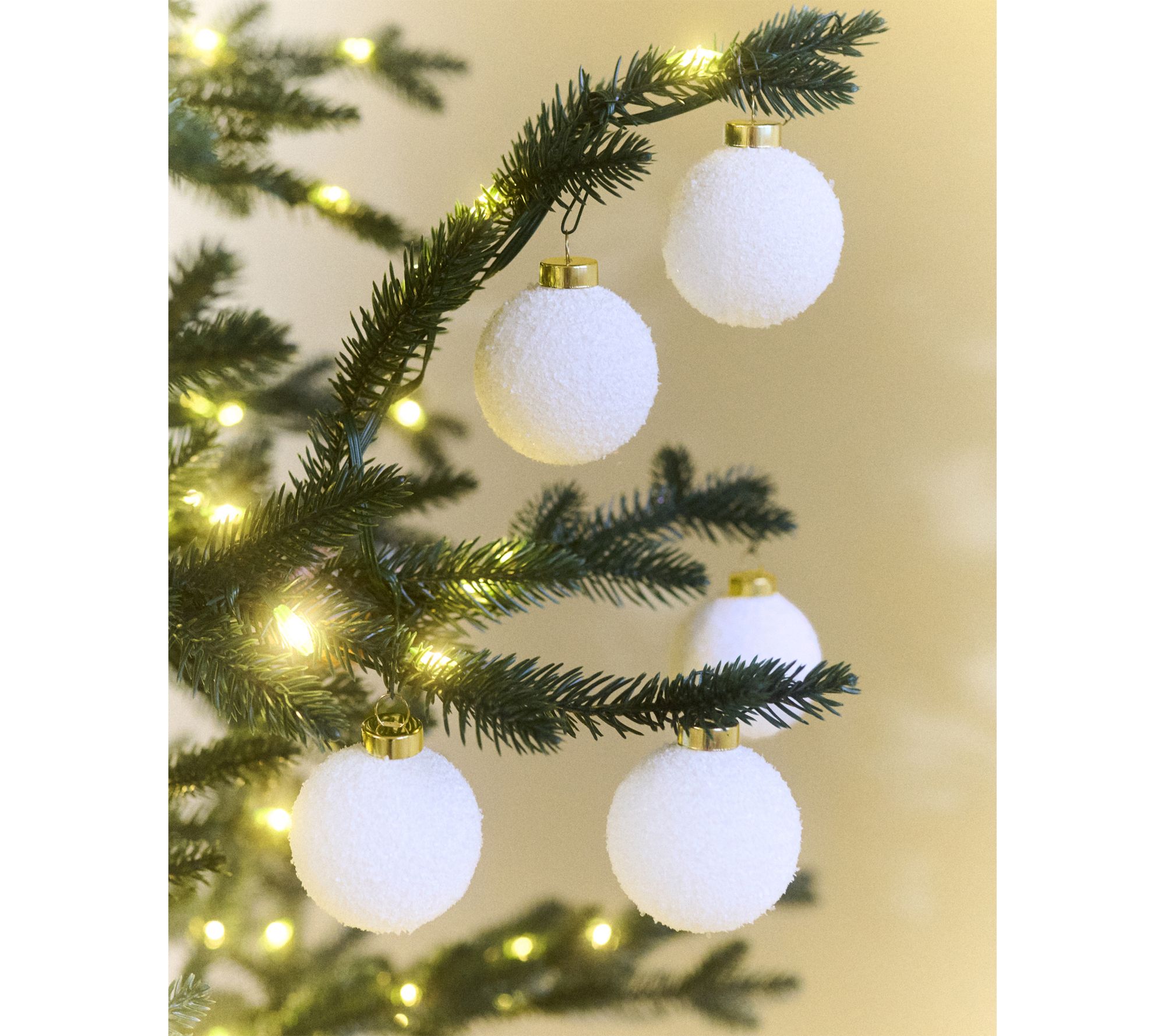Whitehurst 2" White Matte Glass Ornaments by Eddie Ross, S/20
