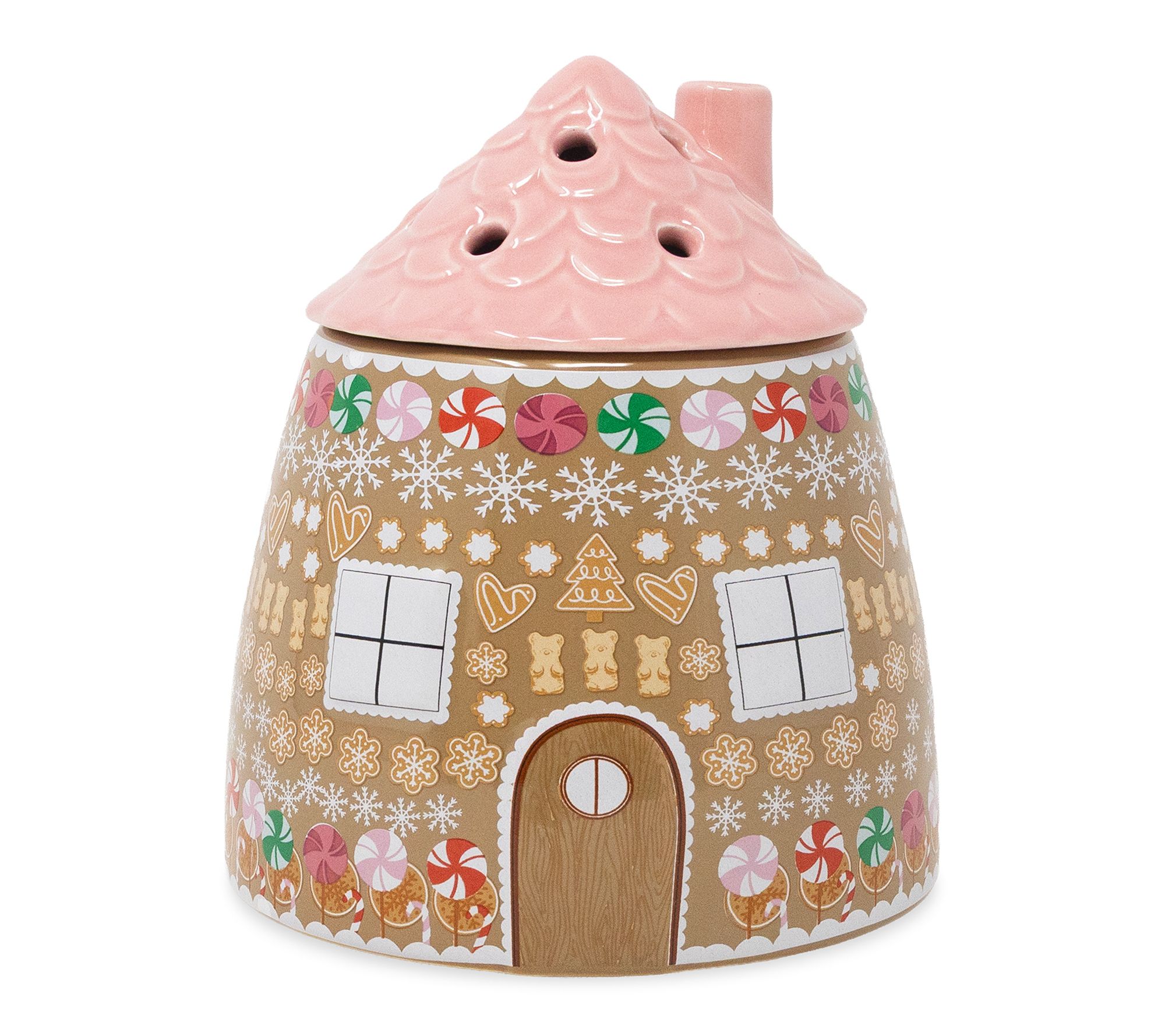 Steel Mill & Co. Vase with Frog Lid, Gingerbread Cottage