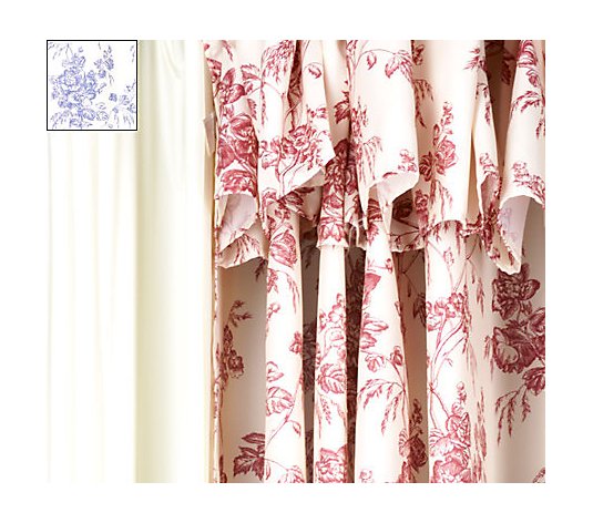 French Toile Shower Curtain With Liner, French Toile Shower Curtain