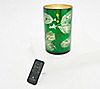 Illure 7.25" Etched Mercury Glass Candle Pillar with Remote