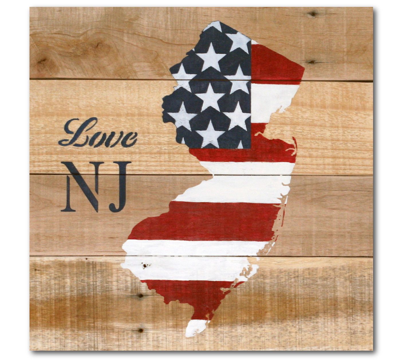 Courtside Market Love New Jersey 16" x 16" Canvas